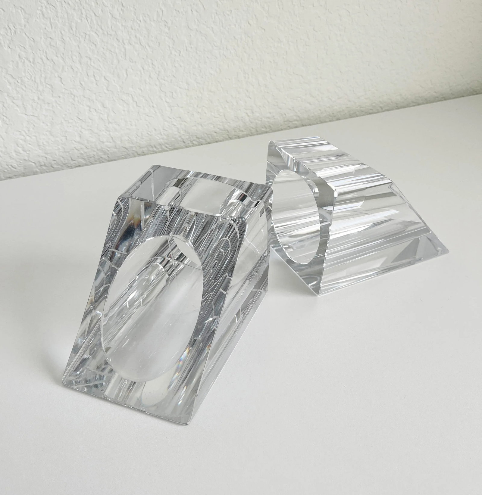 Ralph Lauren Crystal Bookends - A Pair - 4