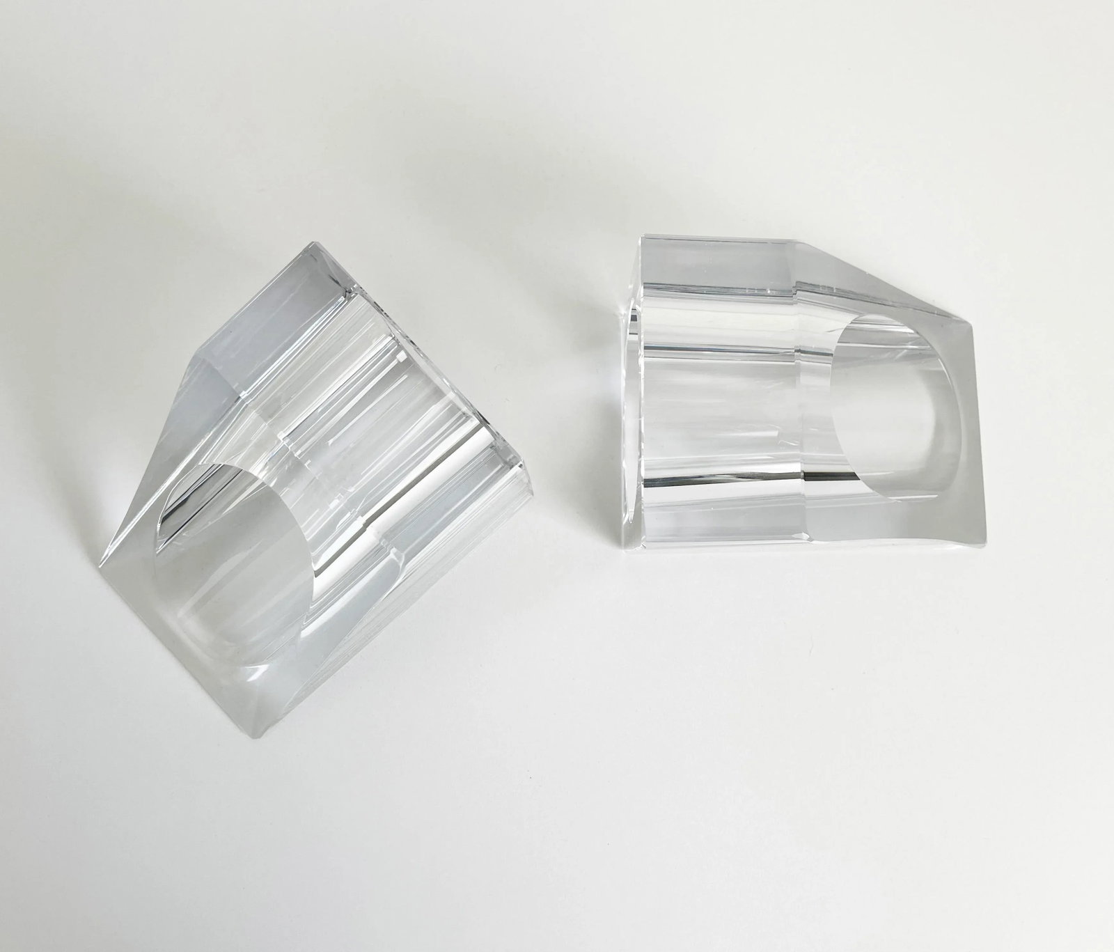 Ralph Lauren Crystal Bookends - A Pair - 5