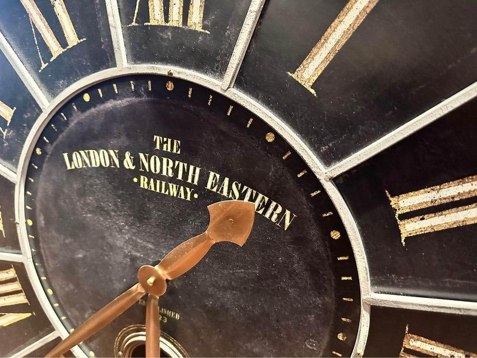 Restoration Hardware Large London Rail Wall Clock - 2
