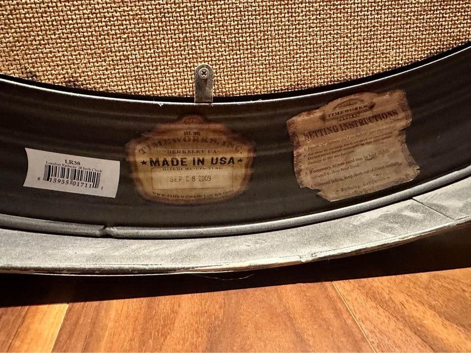 Restoration Hardware Large London Rail Wall Clock - 5