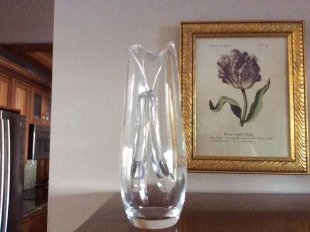 Authentic Steuben Genuine Crystal 1955 10 1/4" Split Handle Martini Pitcher/Carafe #8077, Signed - 4