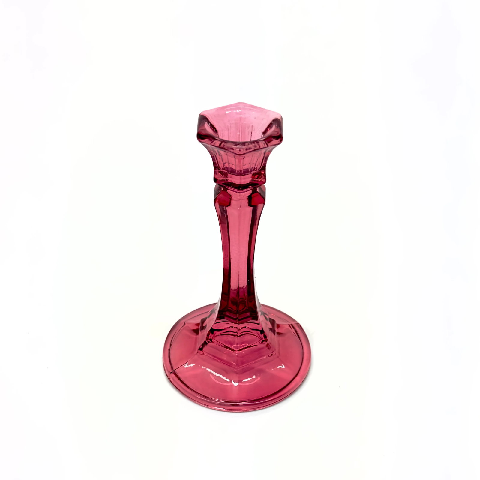 Mid 20th Century Mixed Pink Candle Holder Curation - Group of 5 - 8