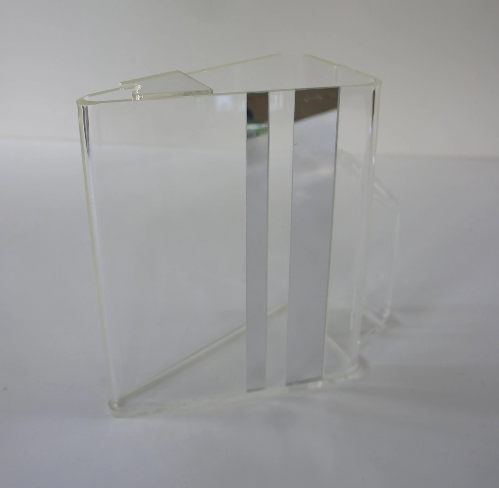 1970s Mod Lucite and Silver Stripes Pitcher - 2