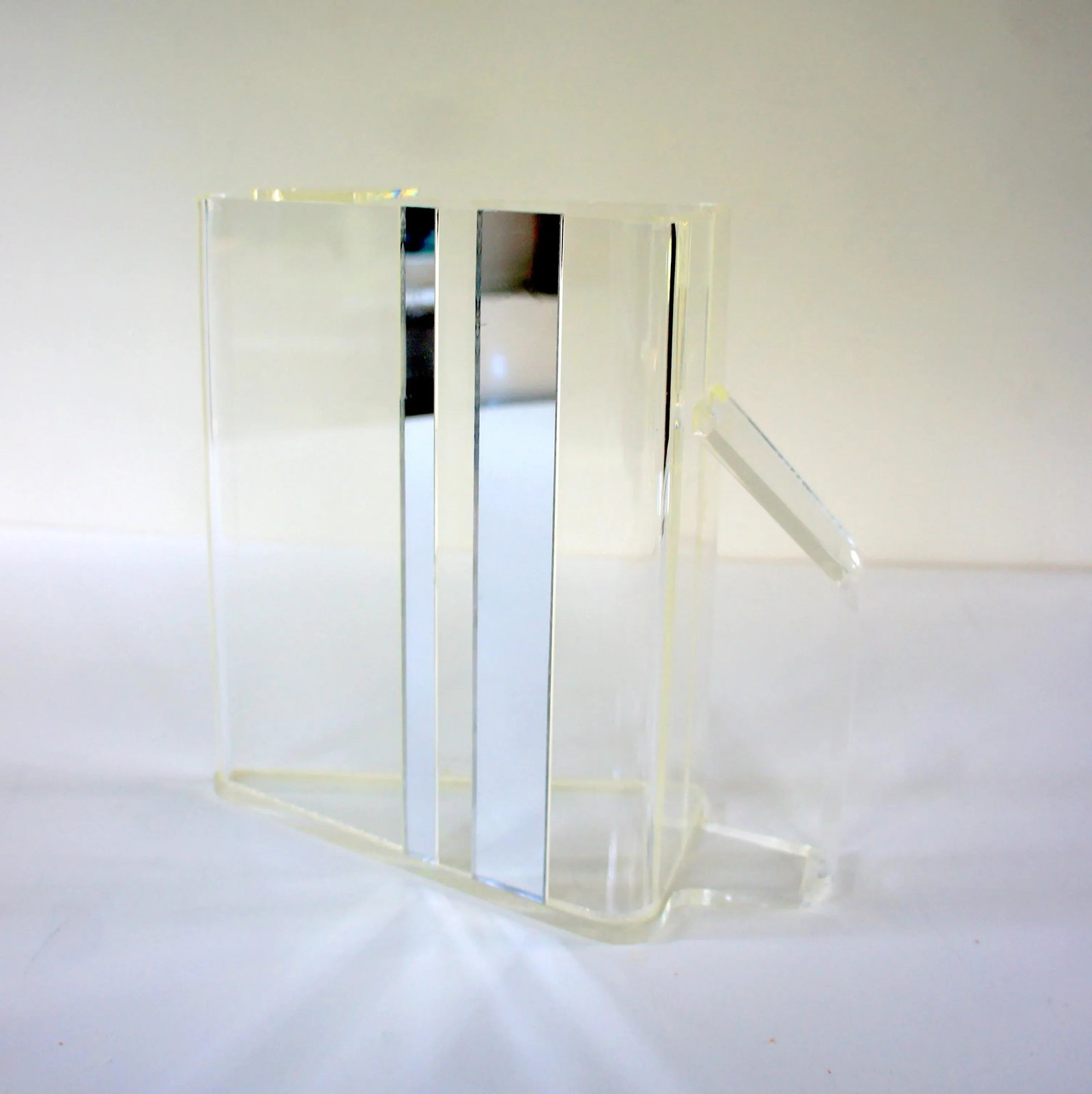 1970s Mod Lucite and Silver Stripes Pitcher - 3