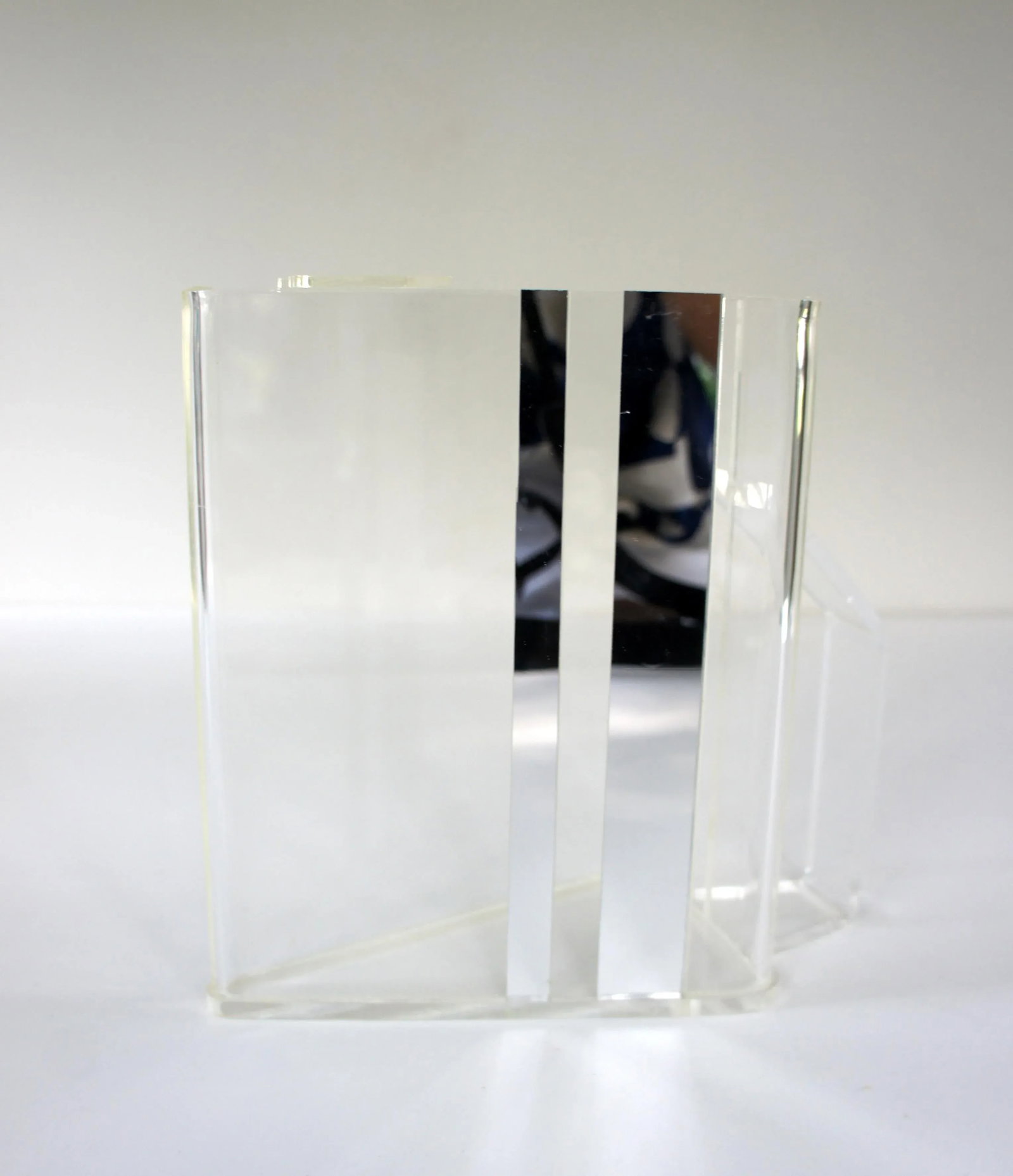 1970s Mod Lucite and Silver Stripes Pitcher - 4