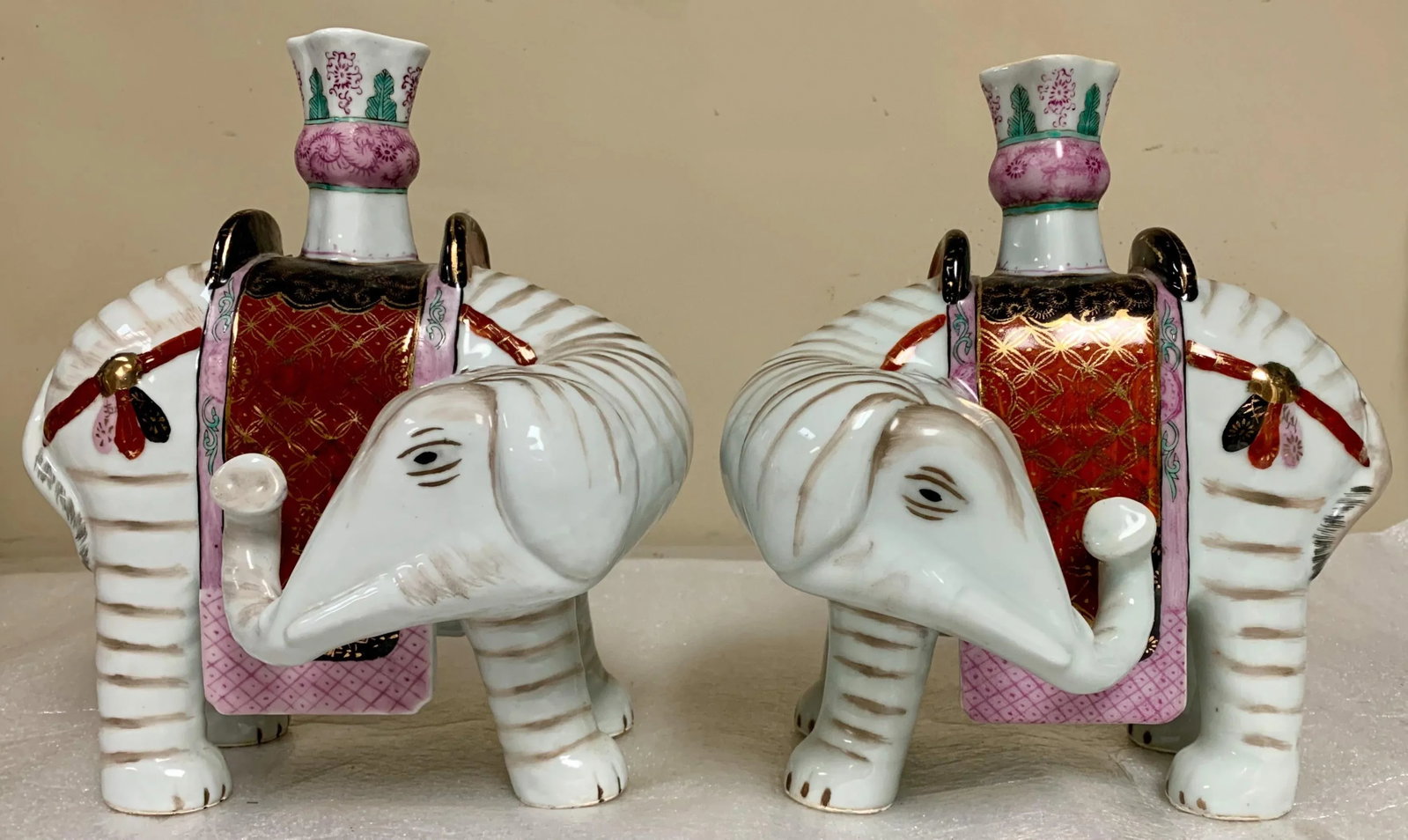 Mottahedeh Elephant Candlesticks - a Pair - 2