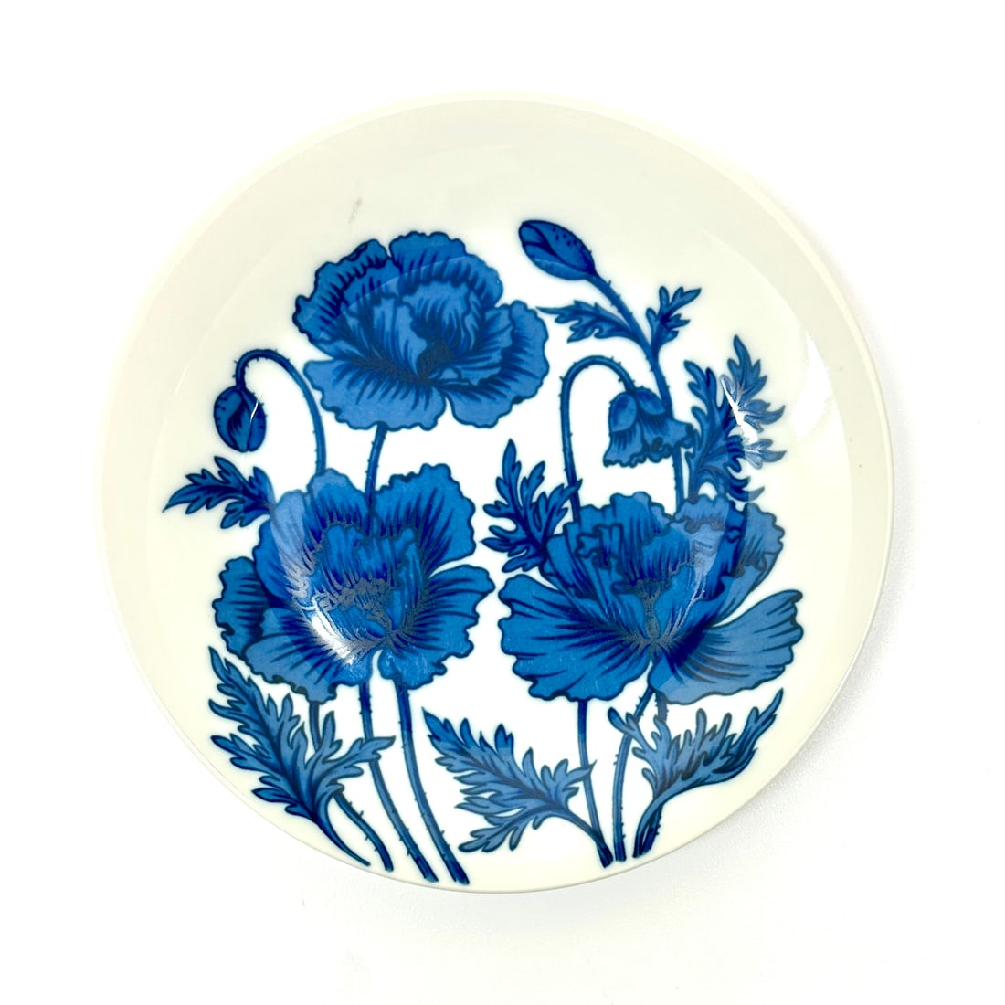 Graphic Floral Blue & White Wall Plate Curation - Group of 9 - 10