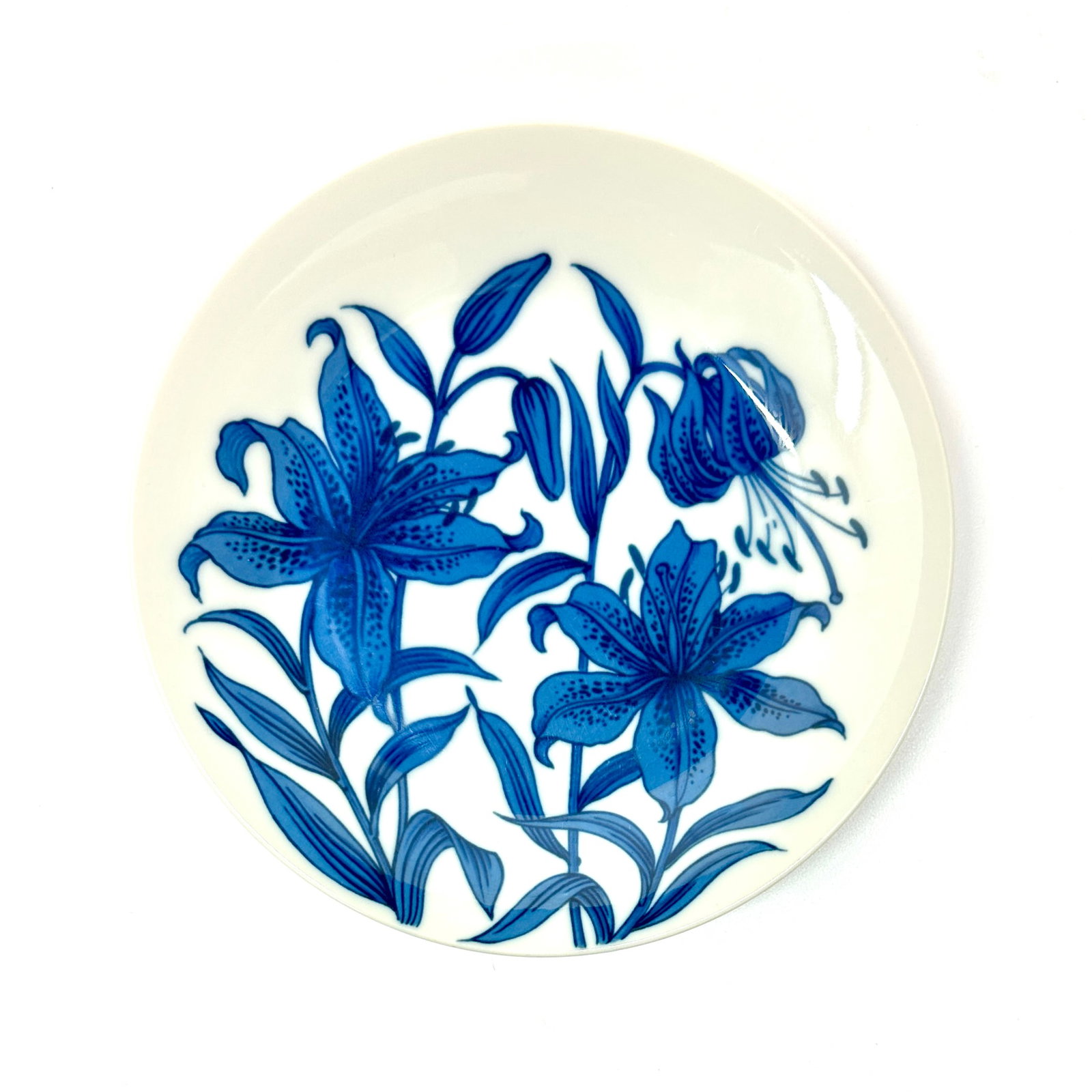 Graphic Floral Blue & White Wall Plate Curation - Group of 9 - 11