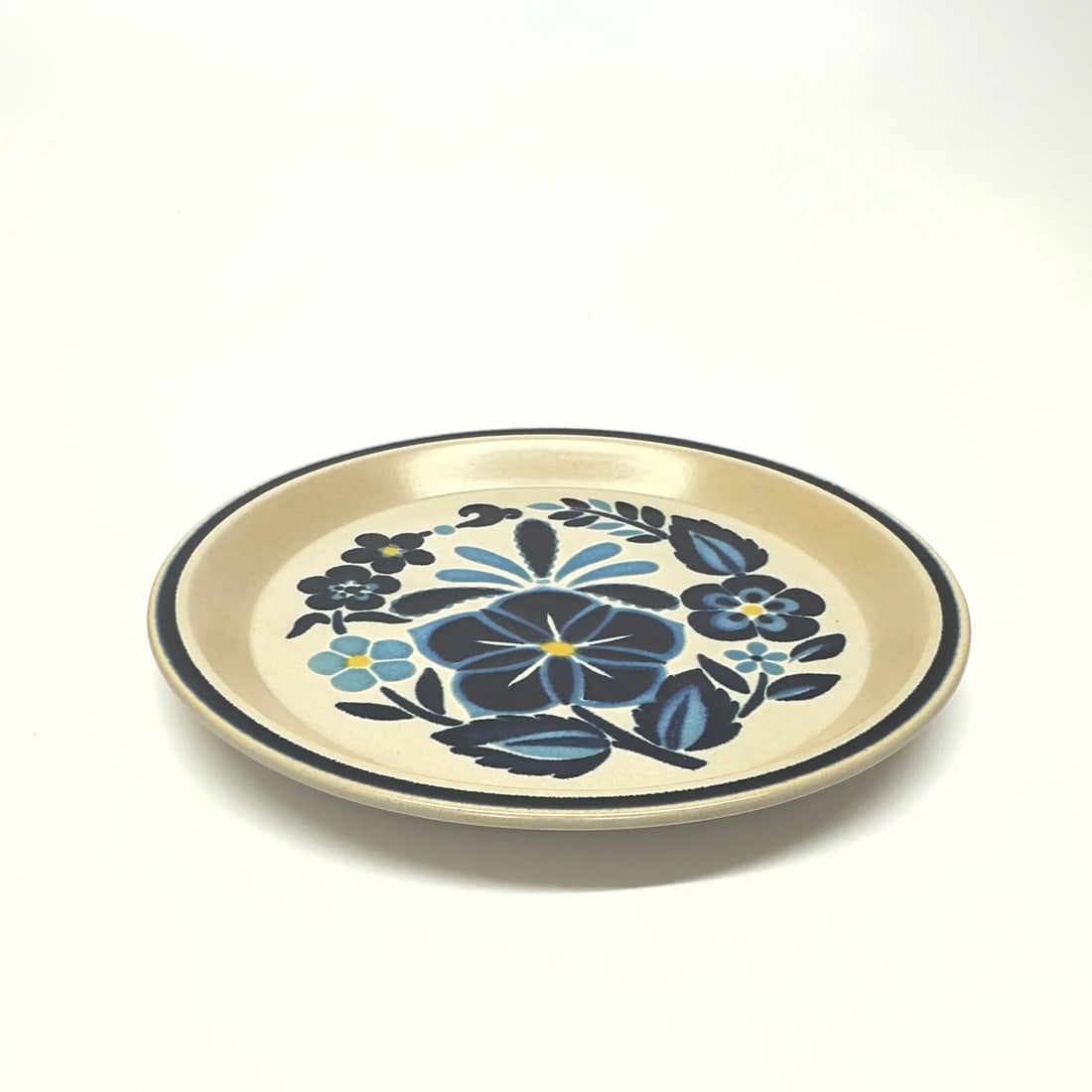 Graphic Floral Blue & White Wall Plate Curation - Group of 9 - 4