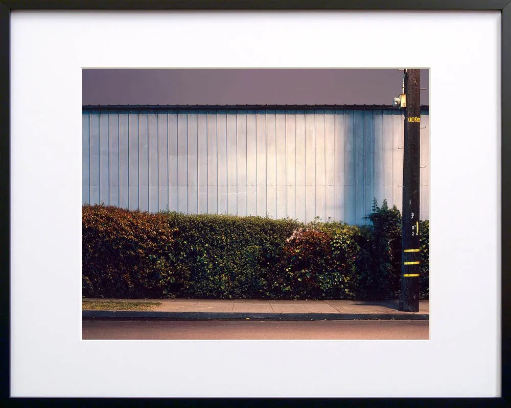 Contemporary Night Photograph "Wall and Hedge" by John Vias - 2
