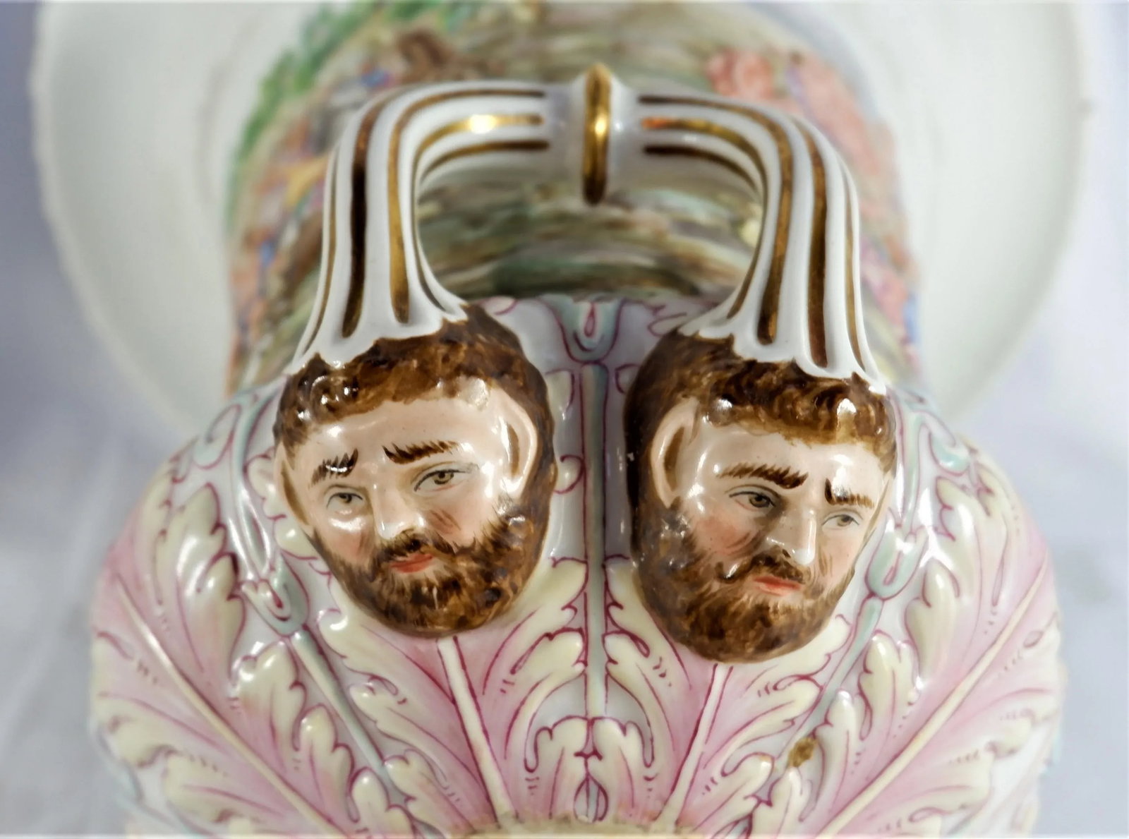 Mid 19th Century Antique Ginori Capodimonte Urns - a Pair - 7