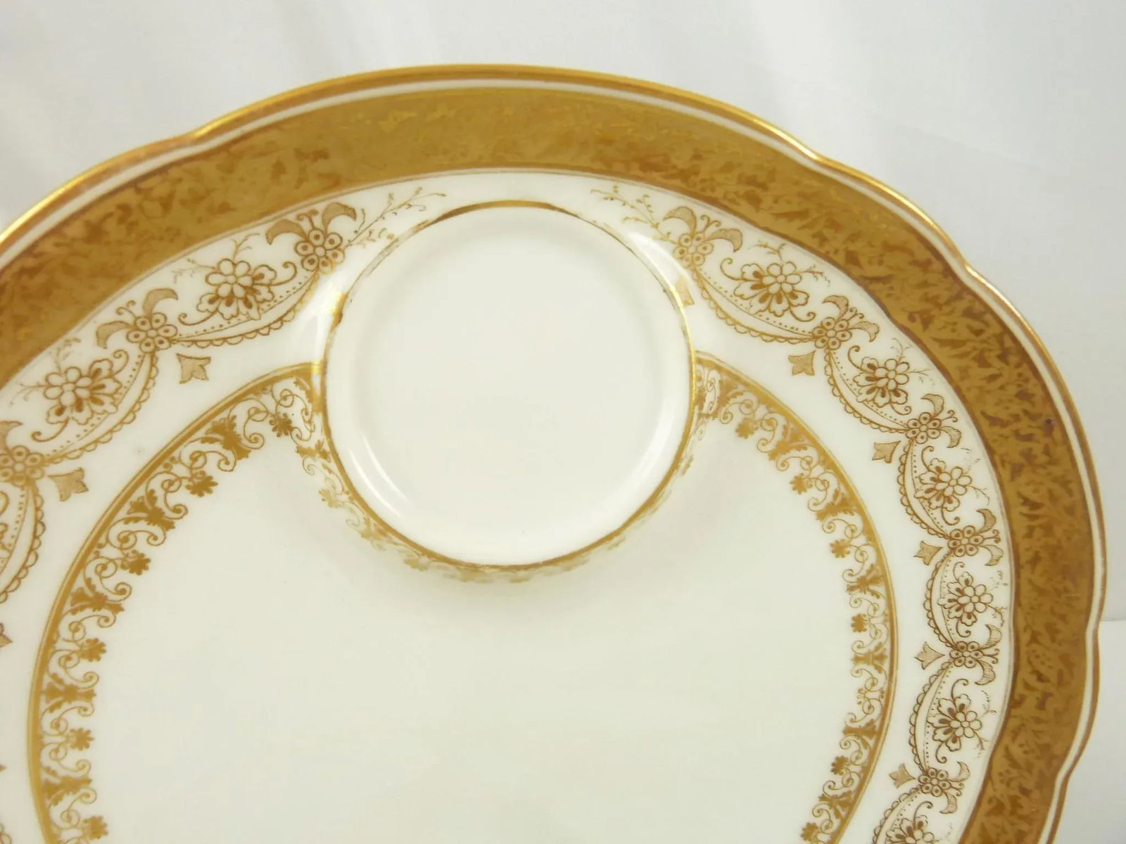 Antique Porcelain Dessert Plates & Demitasse/Espresso Cups Gilt C1890 - Set of Eight - 10