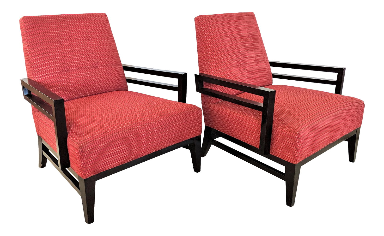 Barbara Berry for Hickory Furniture Lounge Chairs - a Pair: Vintage HBF Barbara Barry designed Lounge Chairs combine elegance and comfort. Beautiful textured upholstery and great lines. Condition: Alterations: Original Condition Unaltered Imperfections: Some