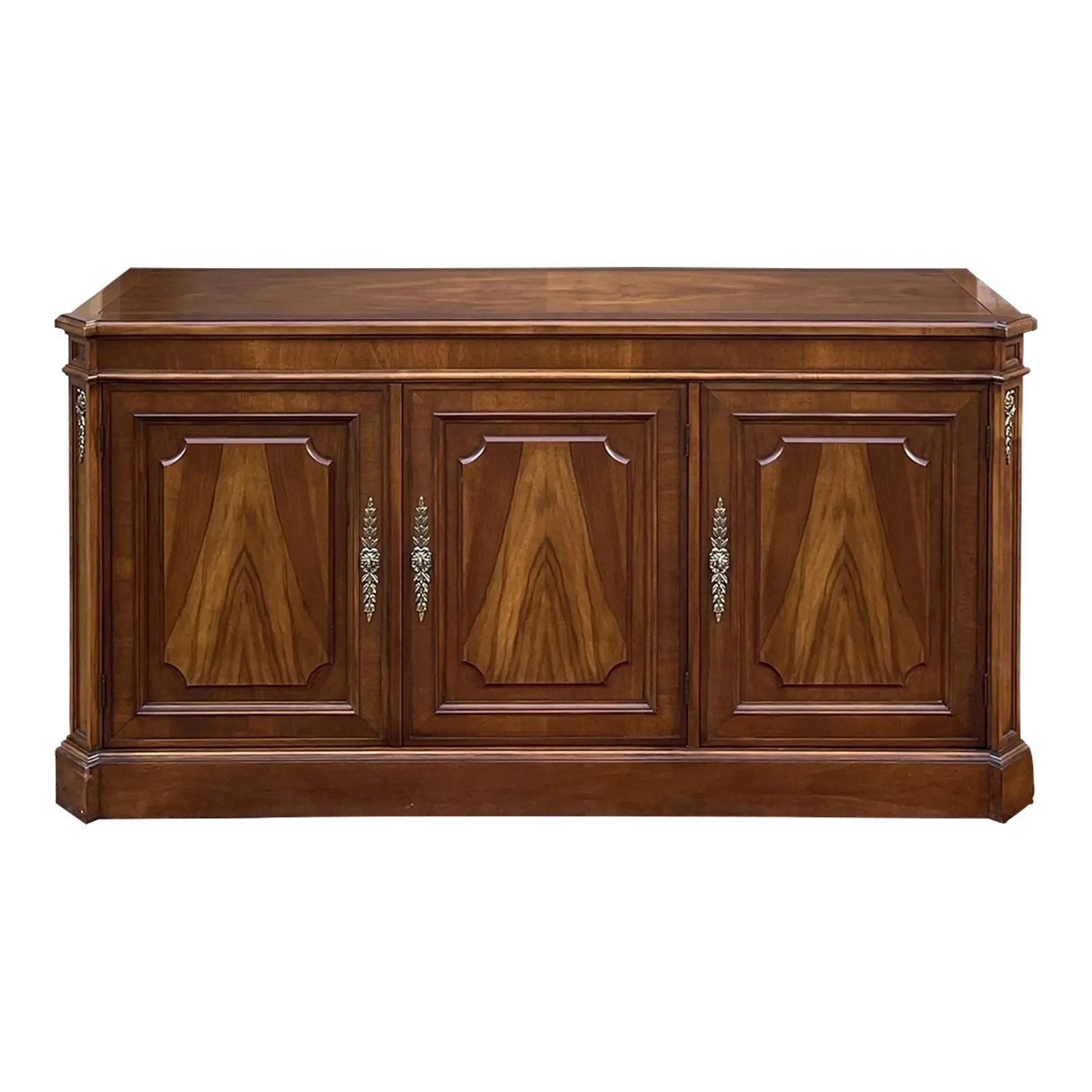 Vintage Baker Furniture Neoclassical Walnut 3 Door Sideboard or Buffet (1 of 12)