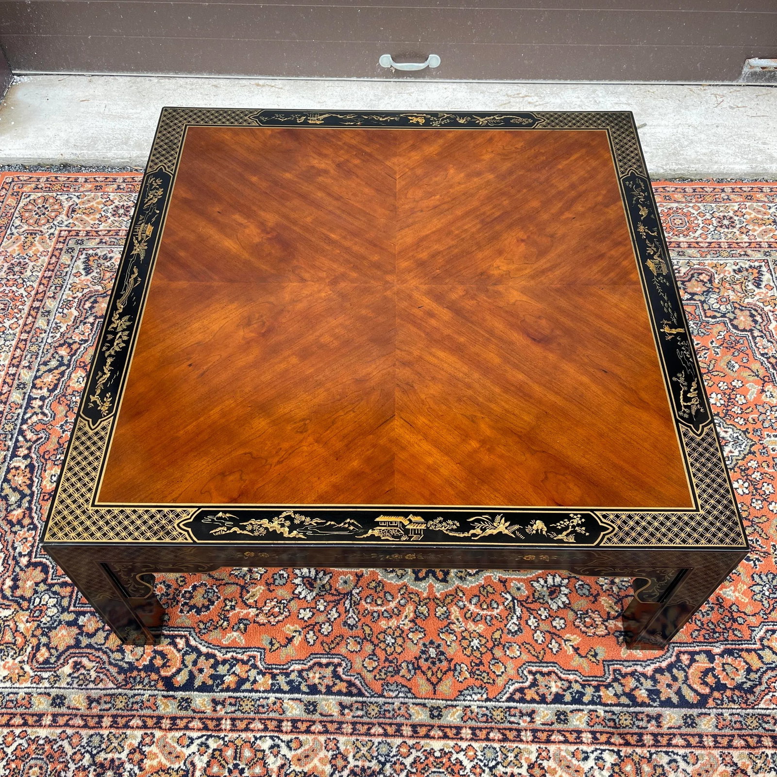 Vintage Drexel Et Cetera Collection Asian Chinoiserie Square Coffee or Cocktail Table - 4