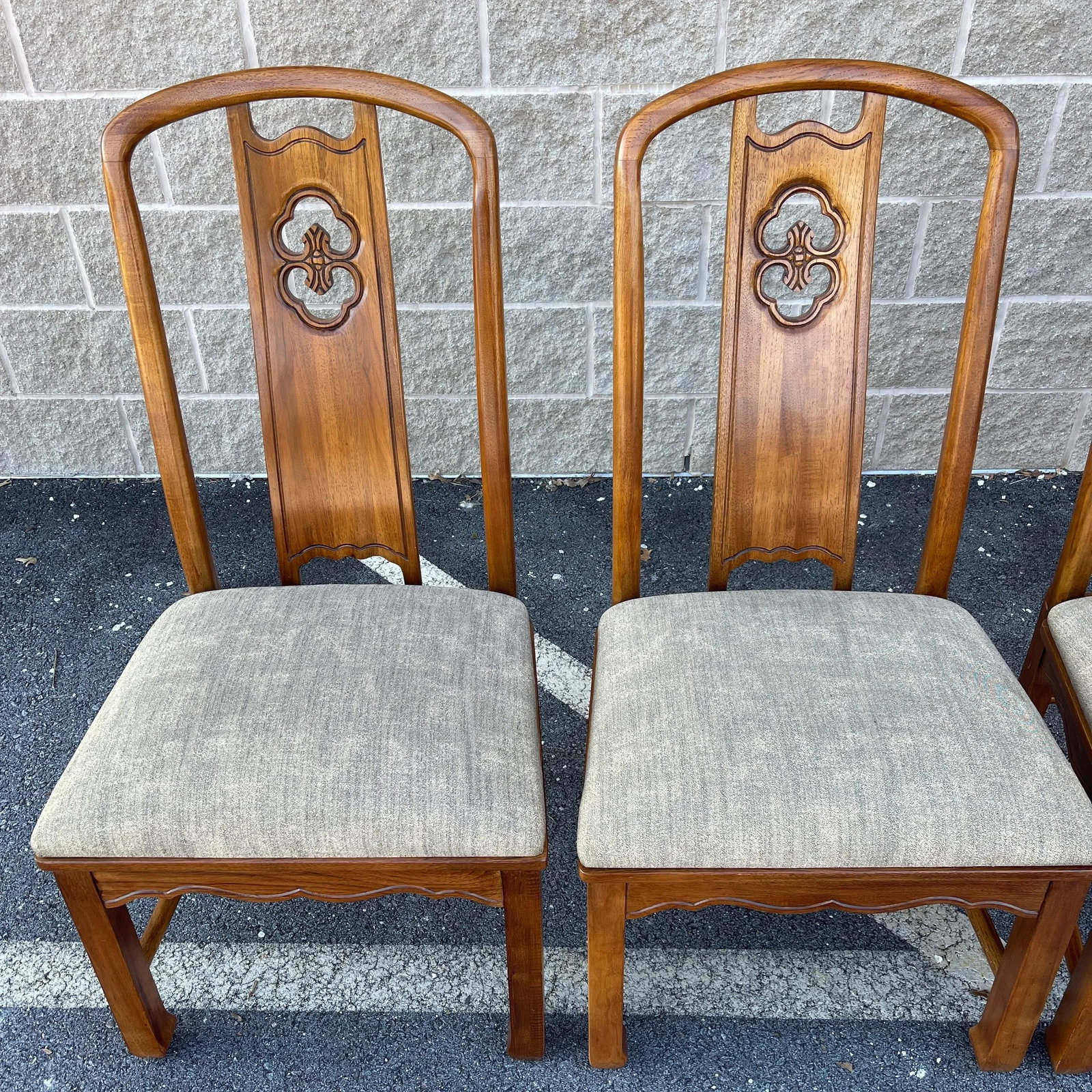 Vintage Thomasville Mystique Asian Chinoiserie Dining Chairs - Set of 6 - 3