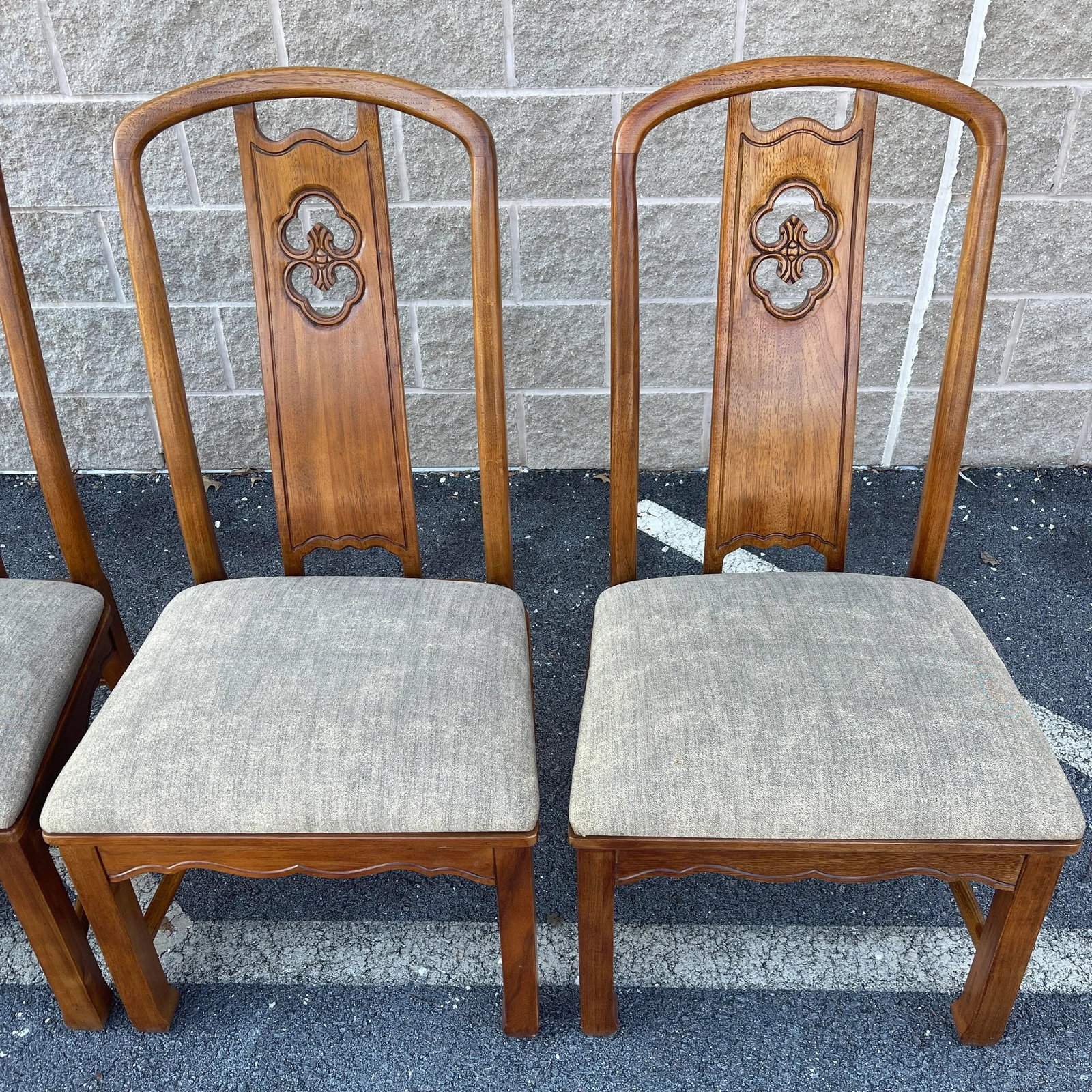 Vintage Thomasville Mystique Asian Chinoiserie Dining Chairs - Set of 6 - 4