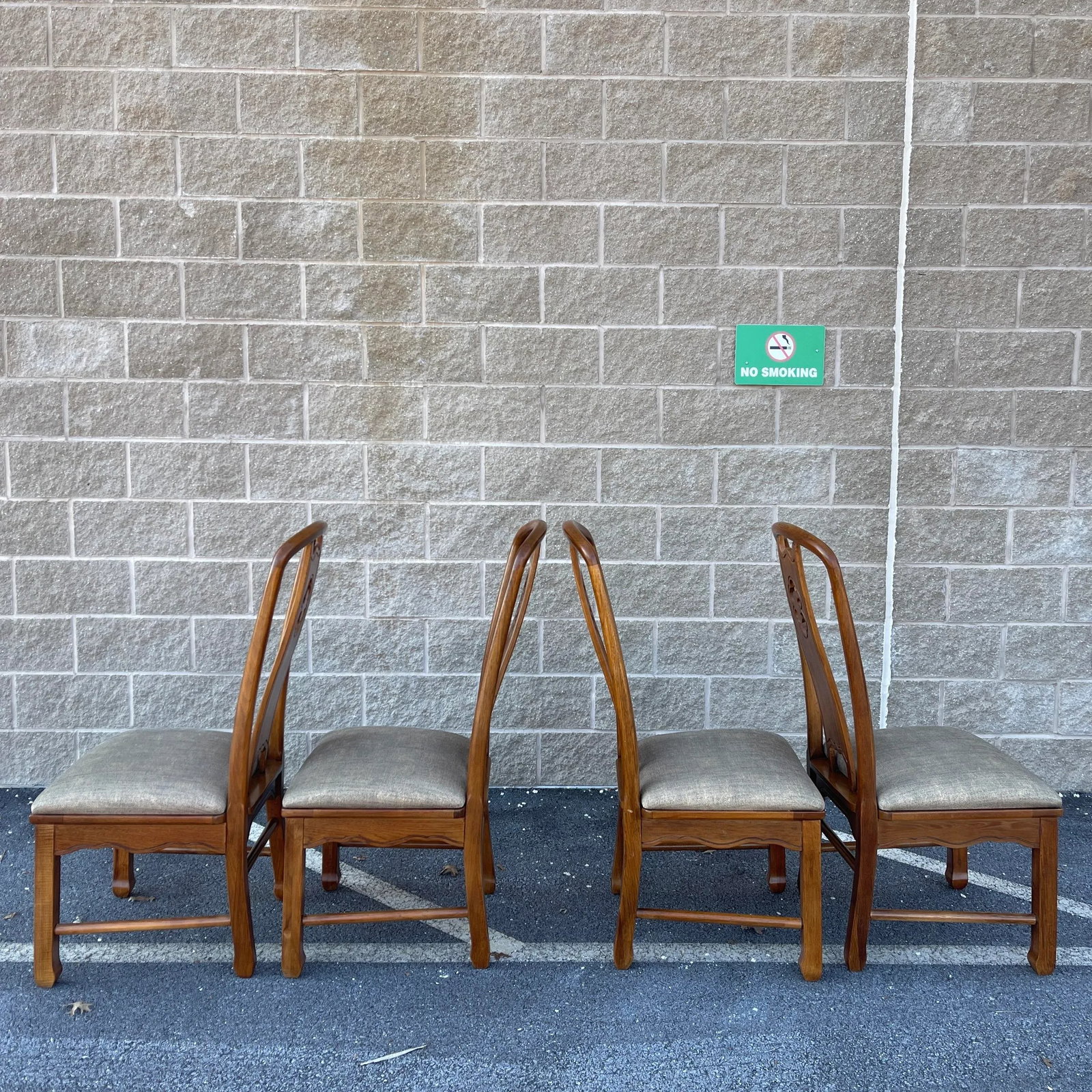 Vintage Thomasville Mystique Asian Chinoiserie Dining Chairs - Set of 6 - 6