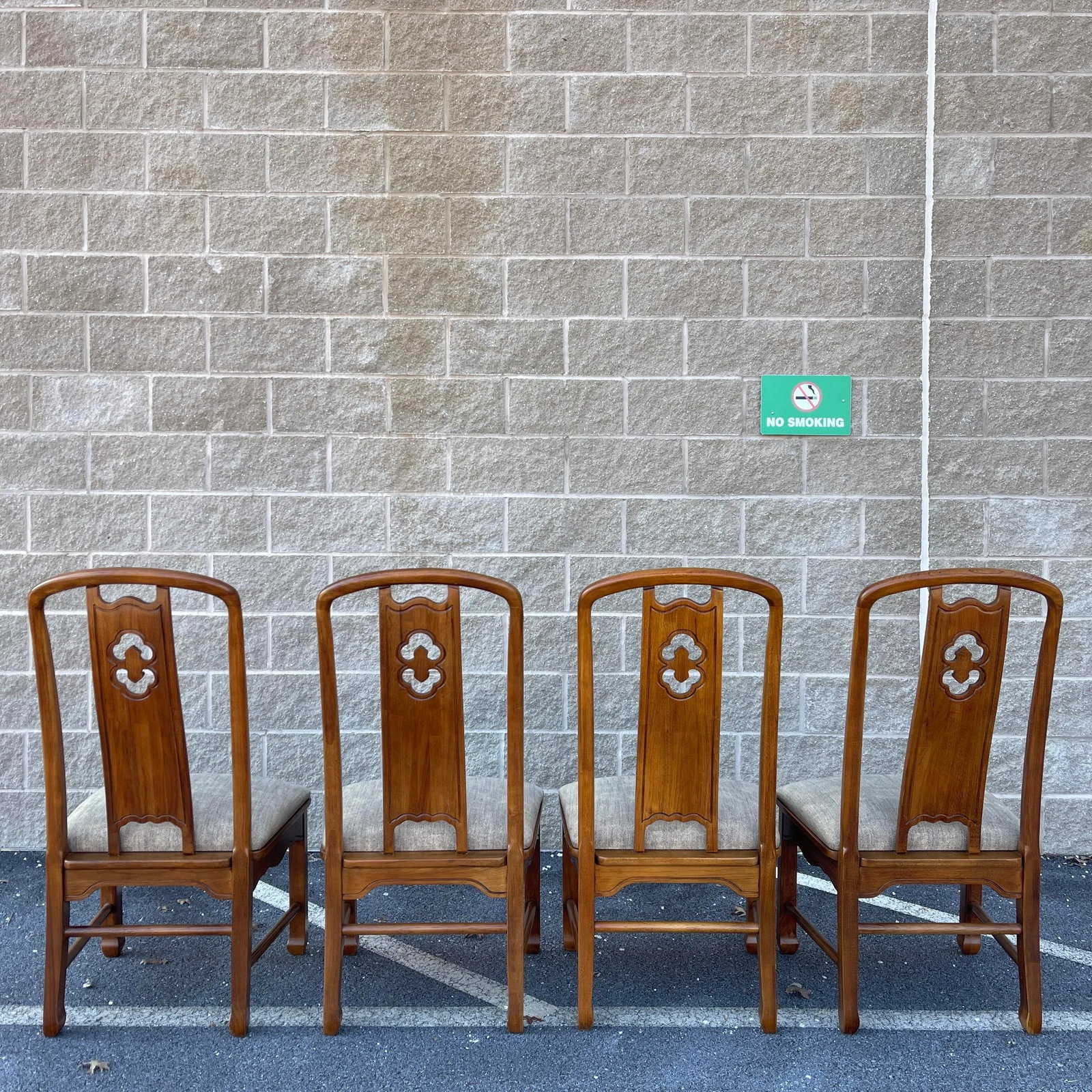 Vintage Thomasville Mystique Asian Chinoiserie Dining Chairs - Set of 6 - 8