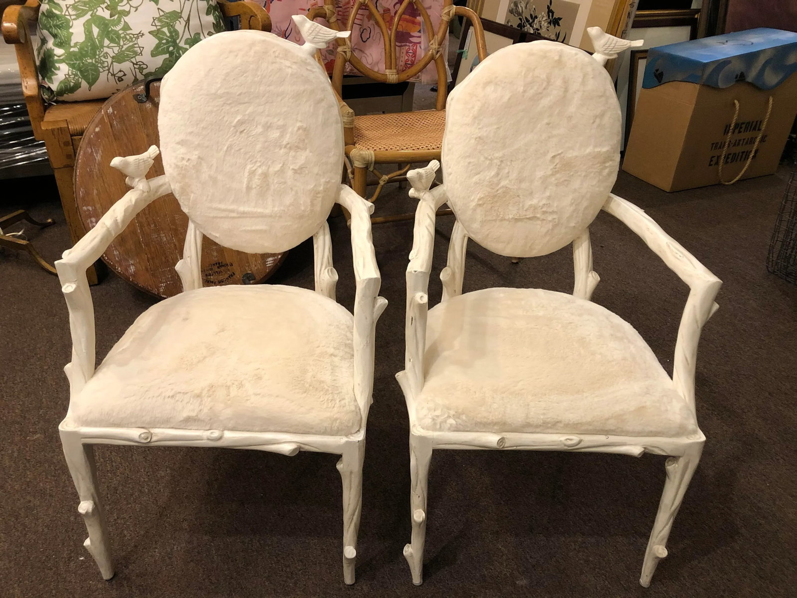 Children's Bird Motif Armchairs- A Pair - 6