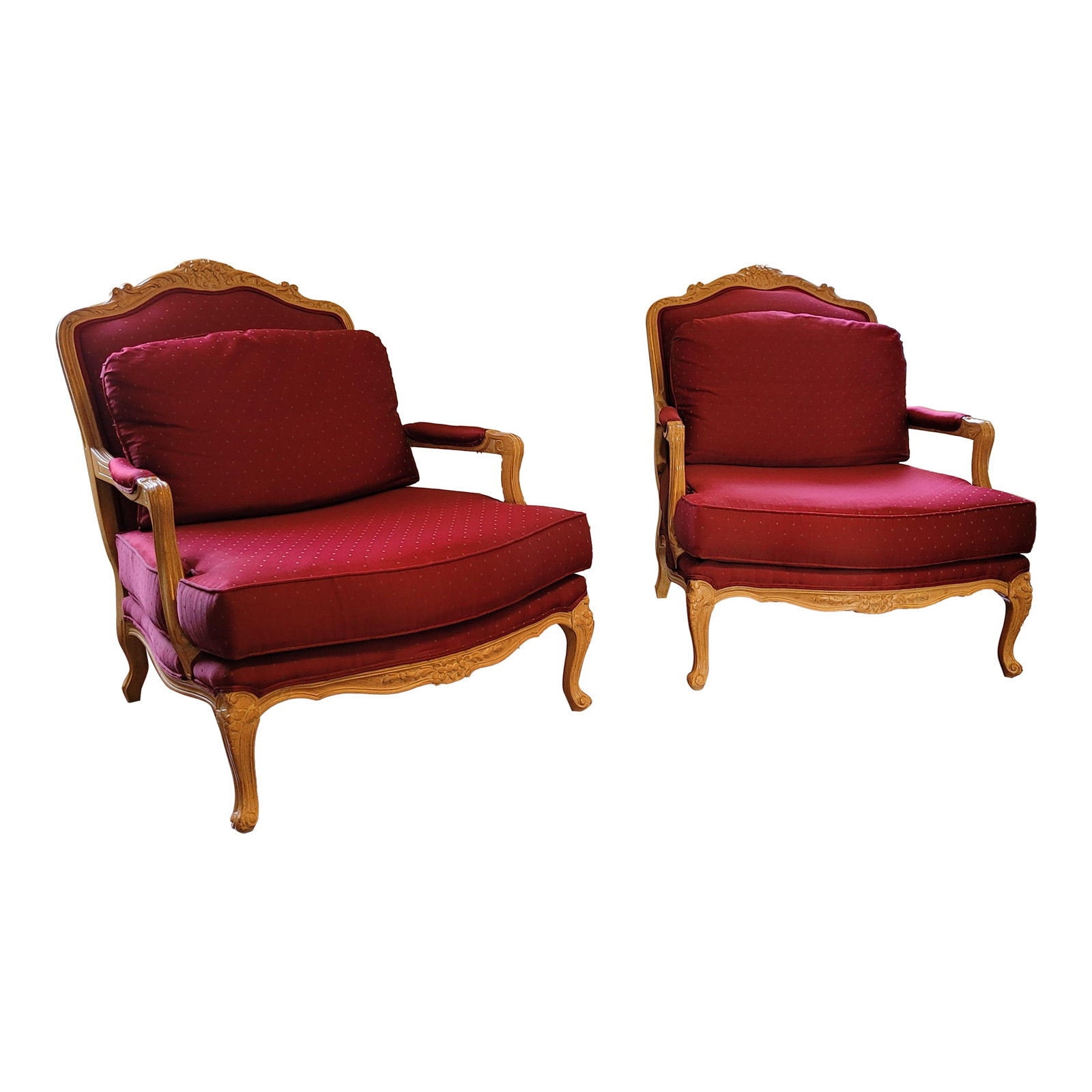 1990s Mid-Century Drexel Bergere Chairs - Set of 2 (1 of 10)