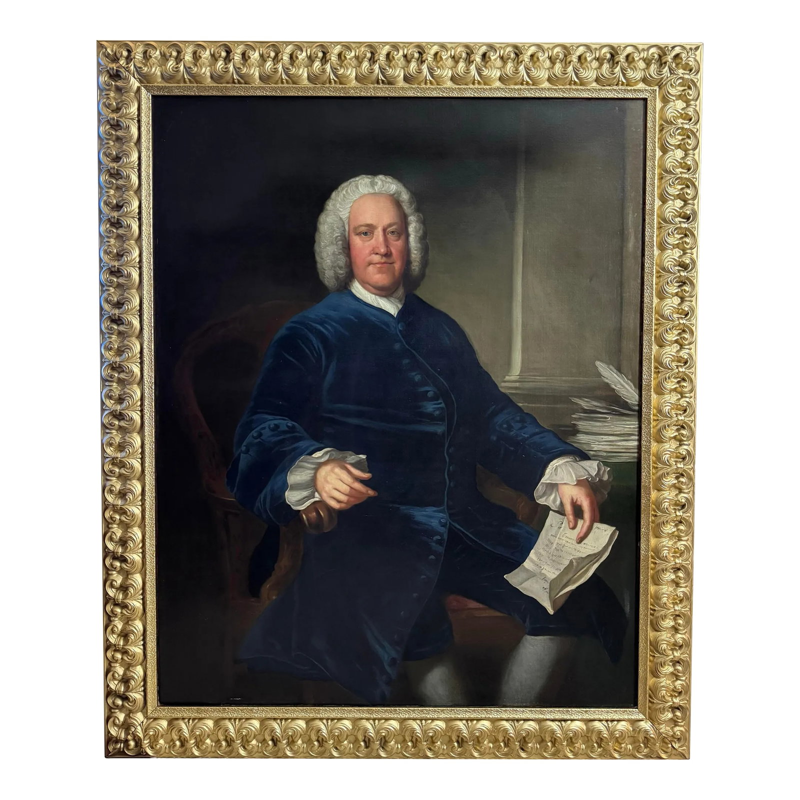 Circle of Jean Baptiste Van Loo, Large 18th Century English Portrait Painting of an Aristocrat (1 of 11)