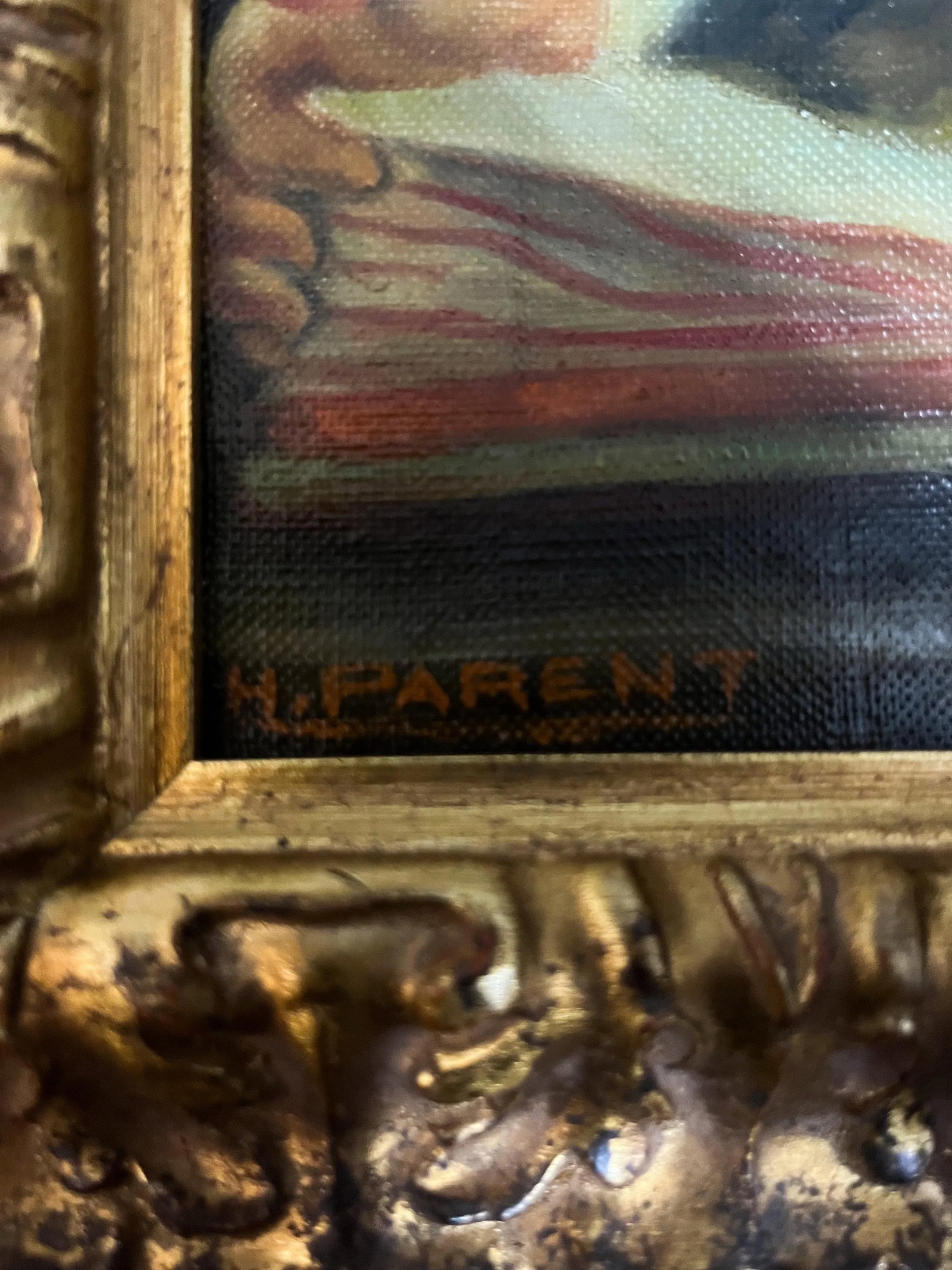 Mid-Century French Oil Painting in the Style of Jean-Honore Fragonard - 3