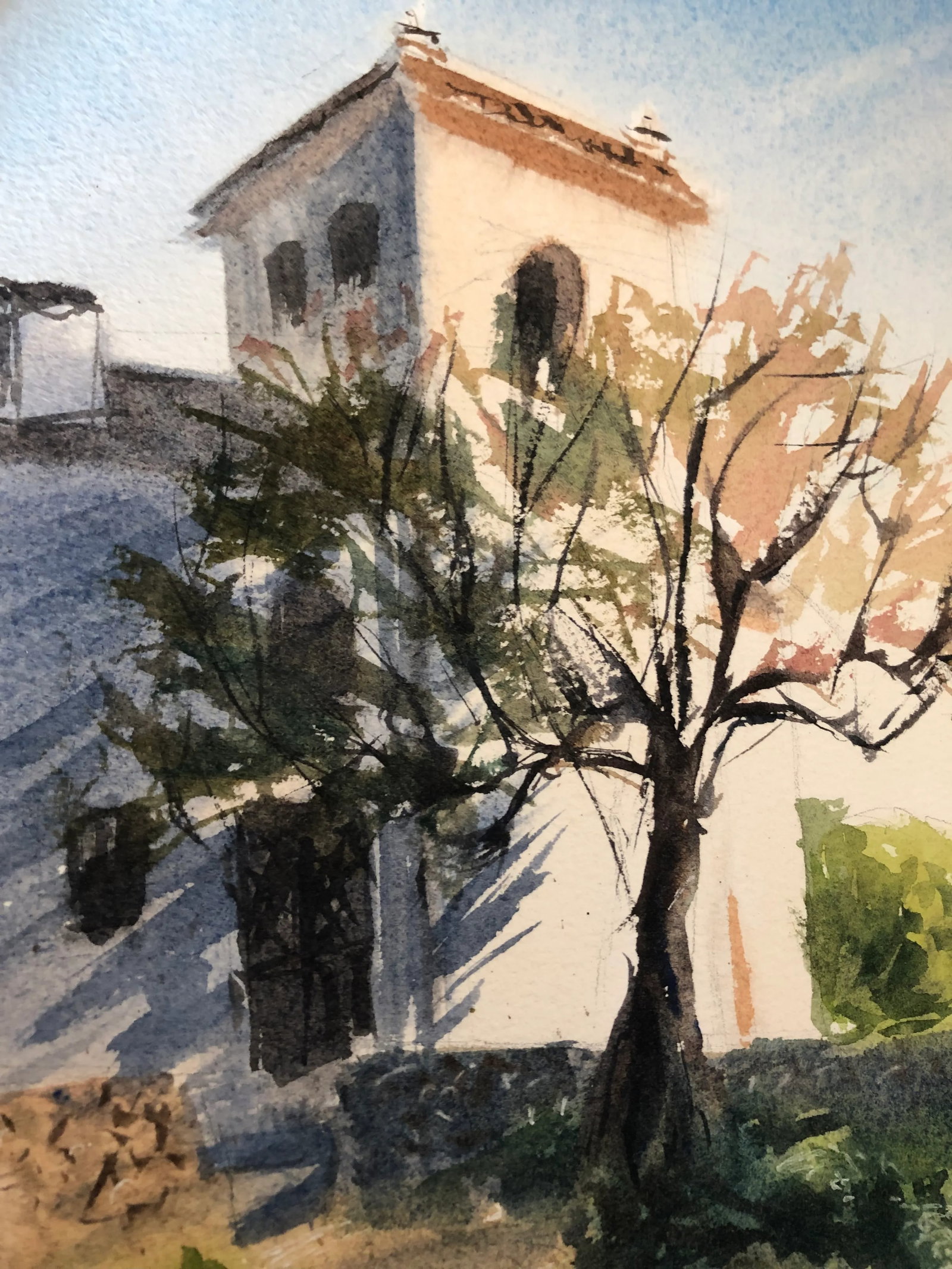 Original Watercolor "House Painting, Italy Landscape" - Zhanna Kan - 12
