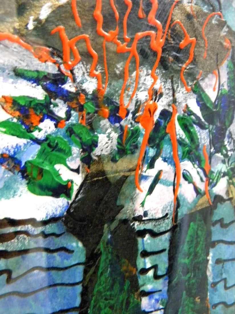 Abstract Landscape Painting Mixed Media Collage - 6