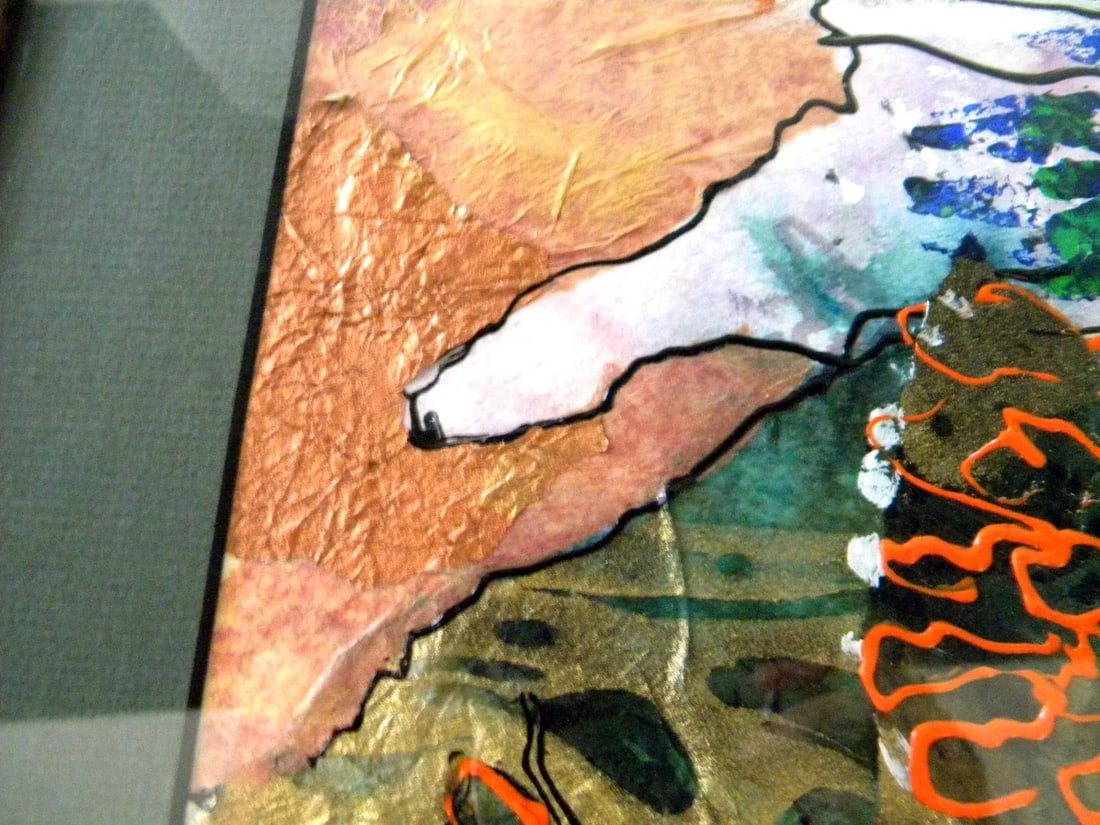 Abstract Landscape Painting Mixed Media Collage - 8
