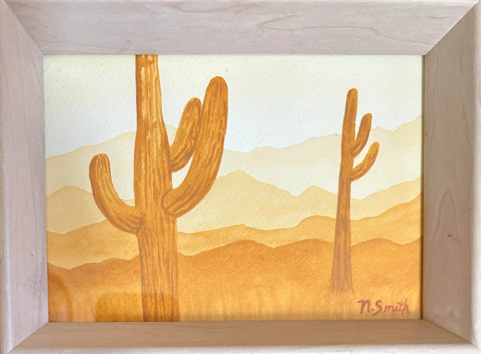 Scorched Original Watercolor Painting Signed and Framed - 3