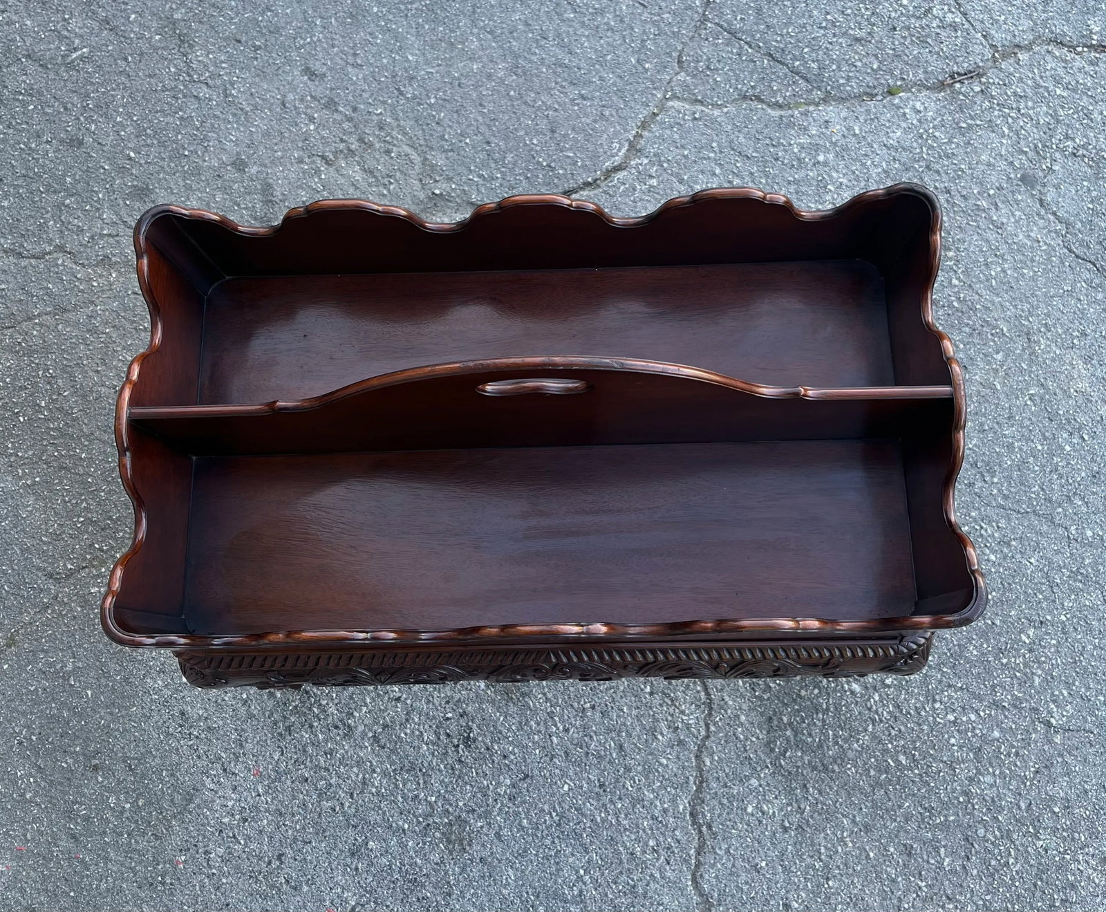 Late 20th Century Baker Furniture Co Mahogany Canterbury or Bottle Carrier - 12