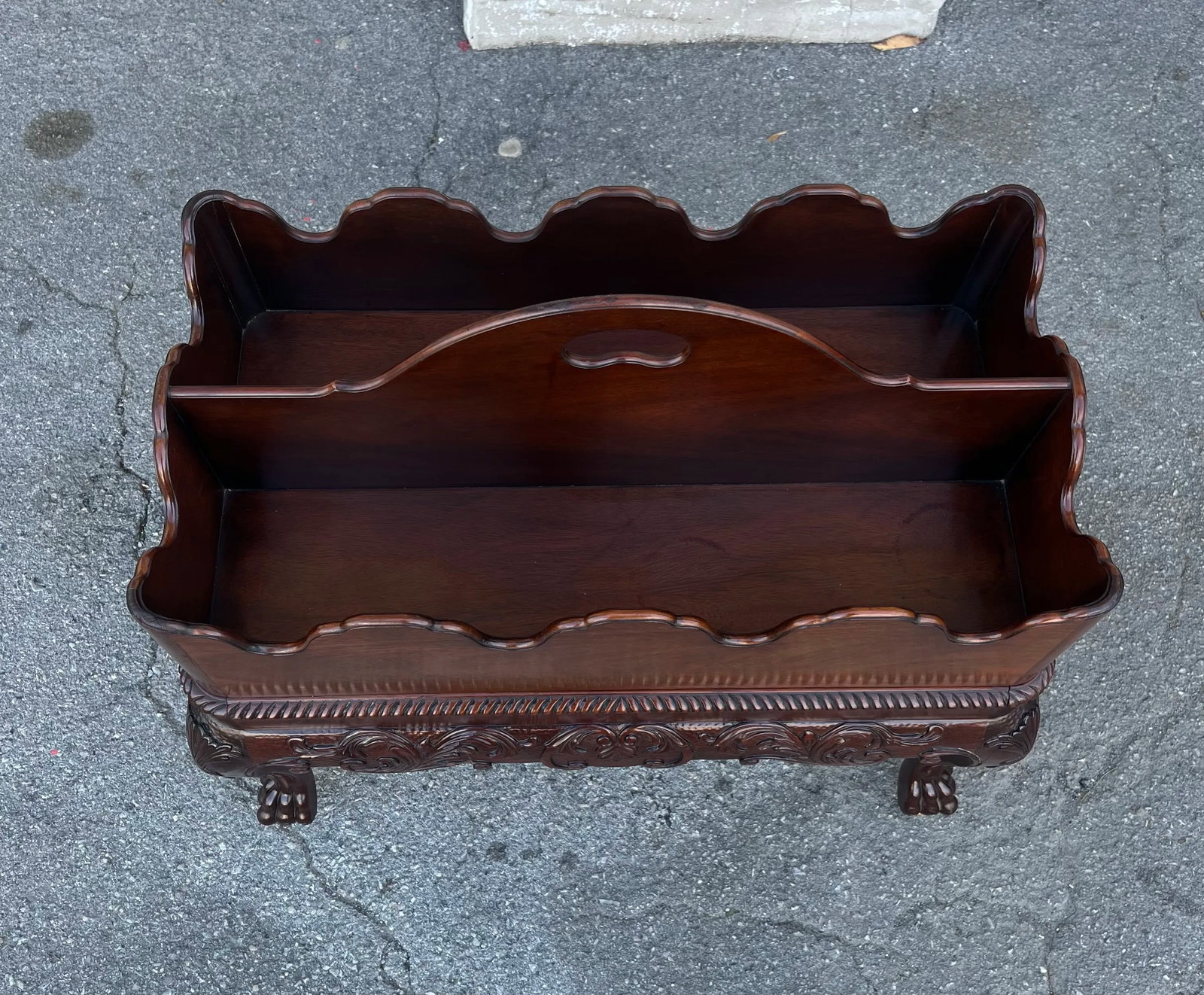 Late 20th Century Baker Furniture Co Mahogany Canterbury or Bottle Carrier - 8