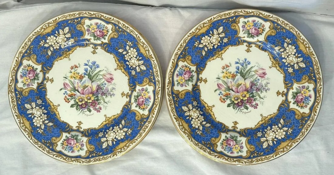 Early 20th Century Myott Dinner Plates - Set of 12 - 9