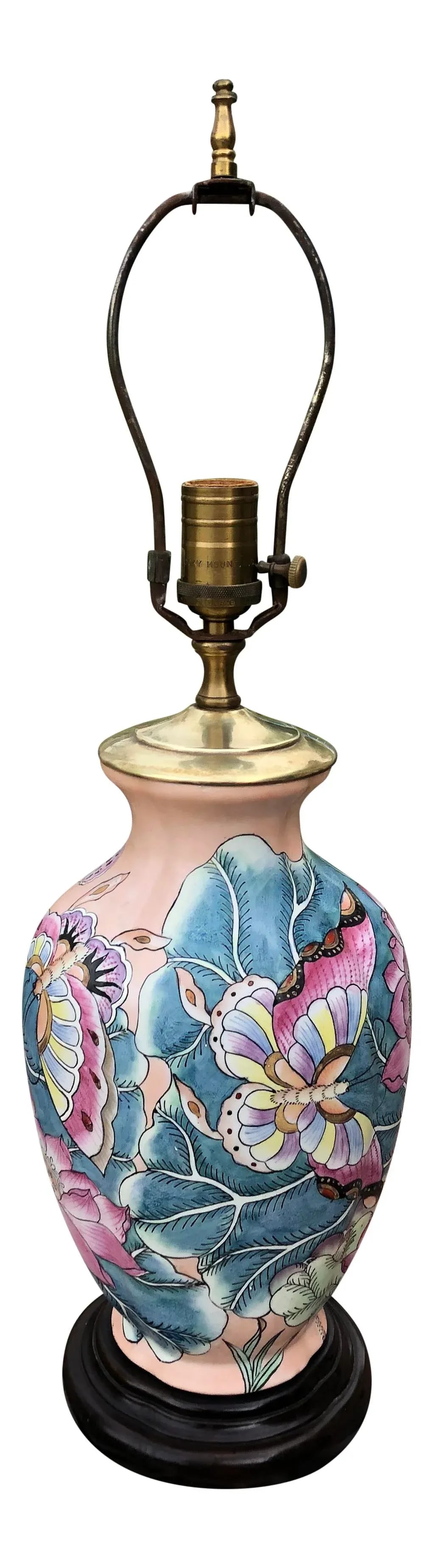 Mid Twentieth Century Tobacco Leaf Butterfly Lamp - 7