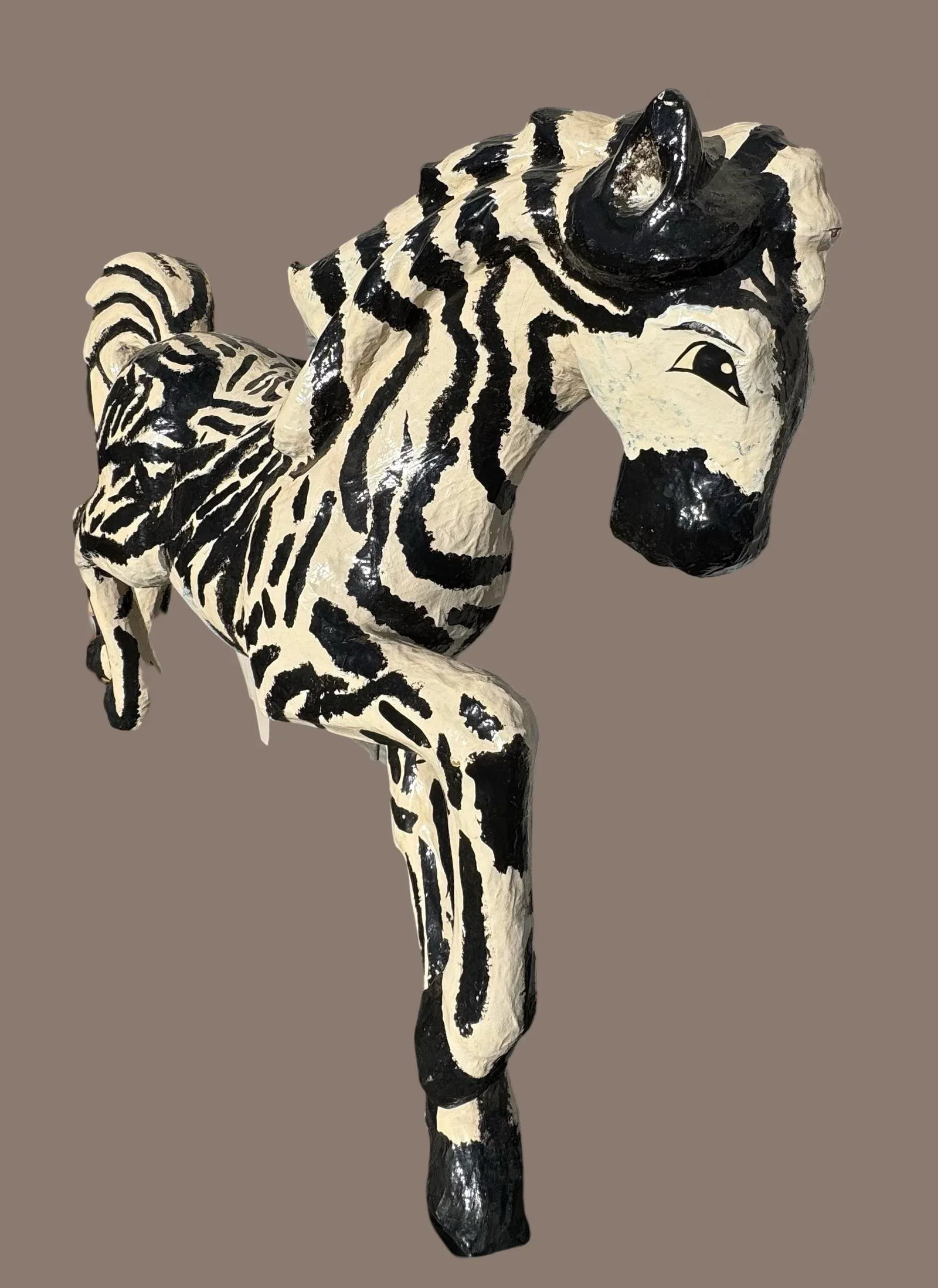 Paper Mache Zebra - 7