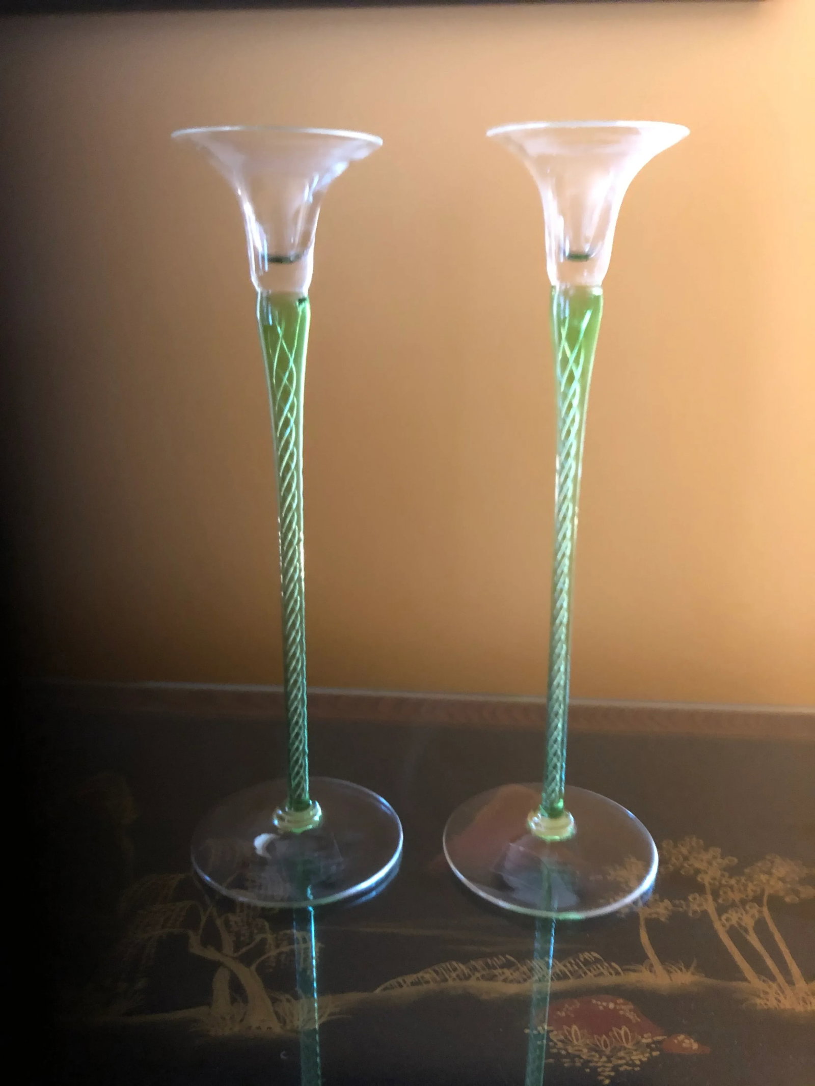 Hungarian Crystal Candlesticks - a Pair - 7