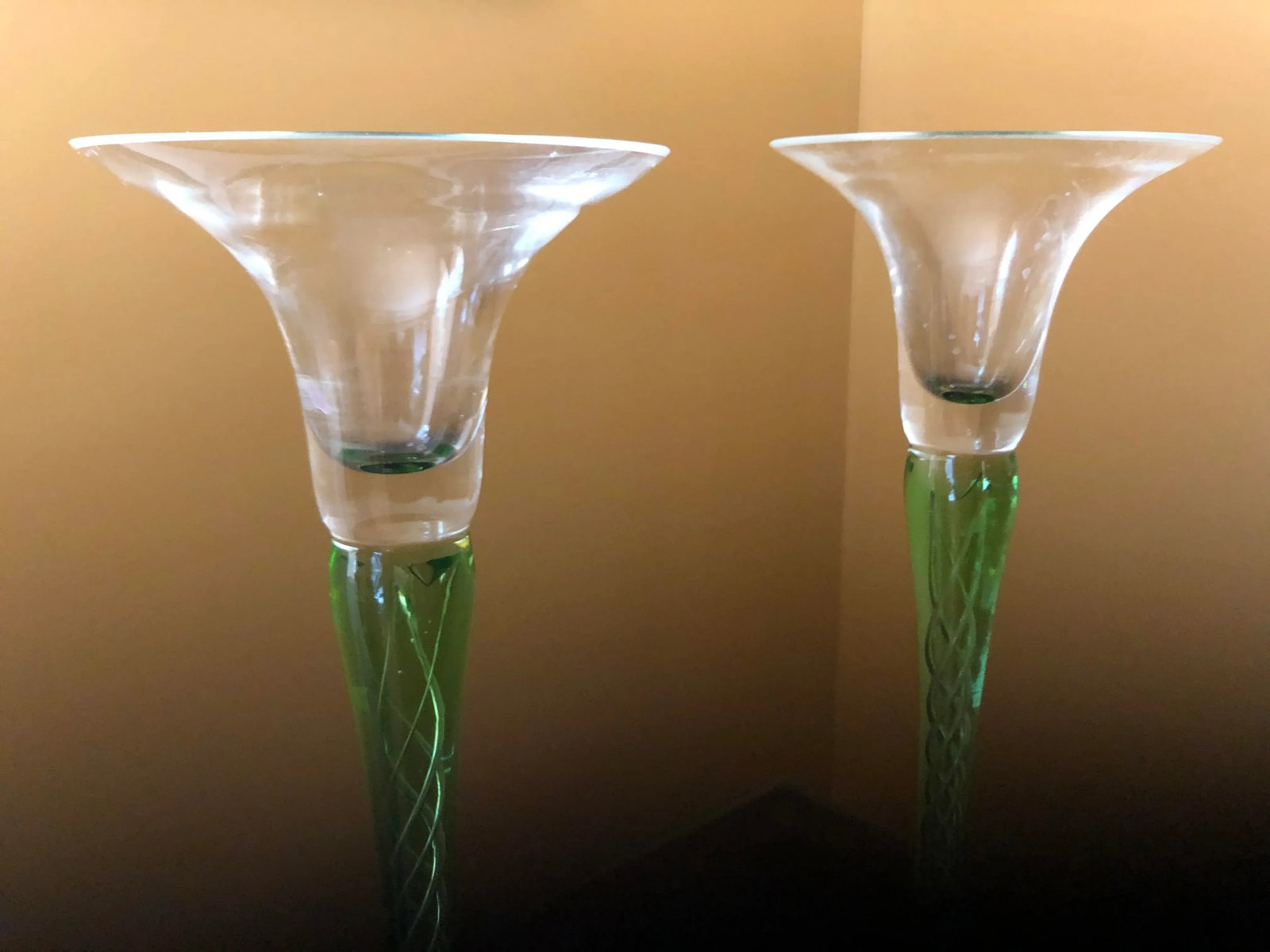 Hungarian Crystal Candlesticks - a Pair - 8