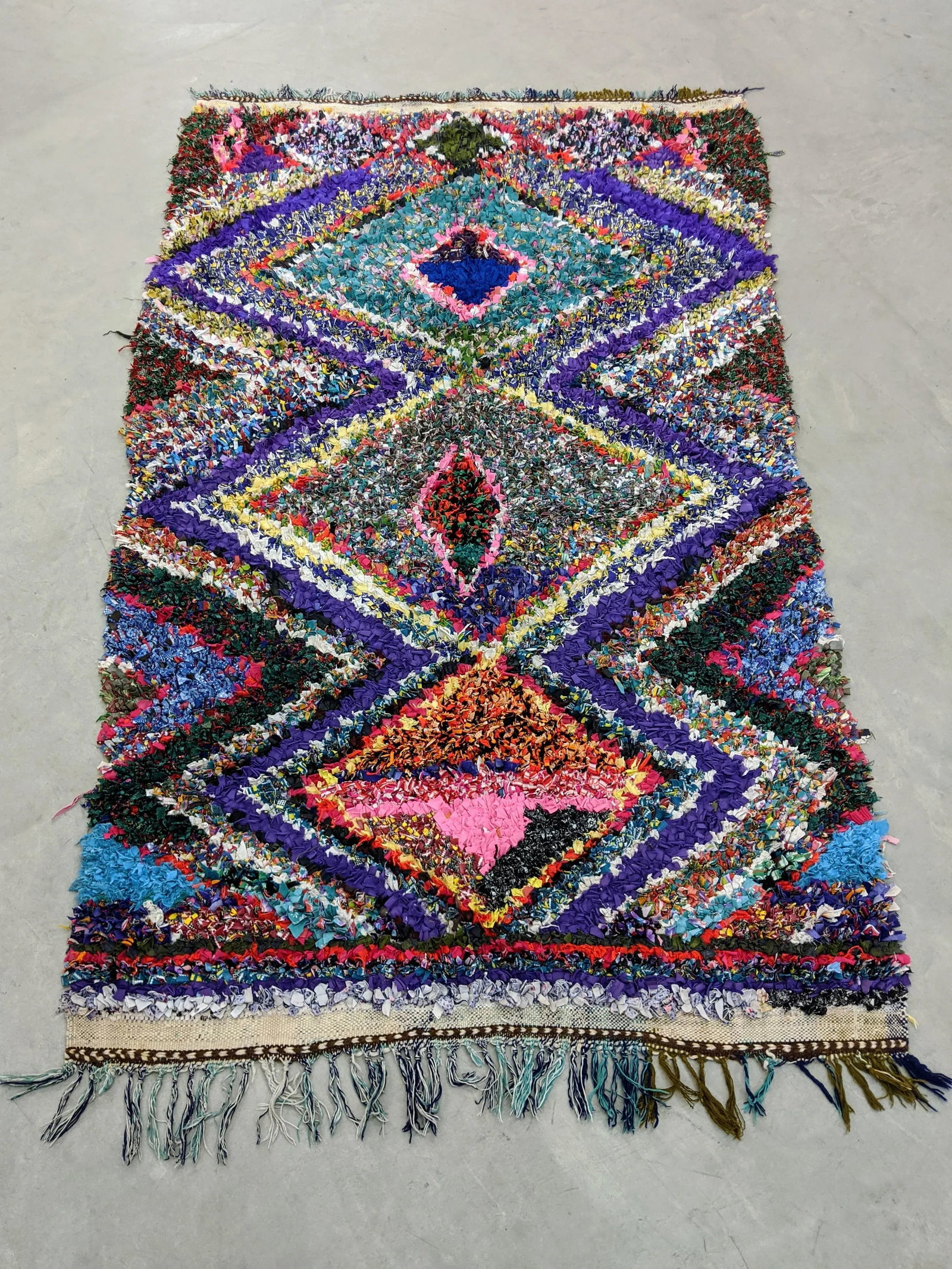 Vintage Moroccan Boucherouite Rug - 10