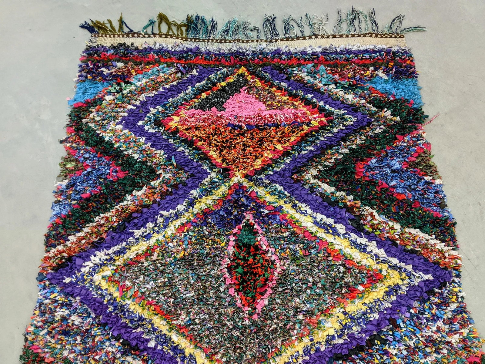 Vintage Moroccan Boucherouite Rug - 3