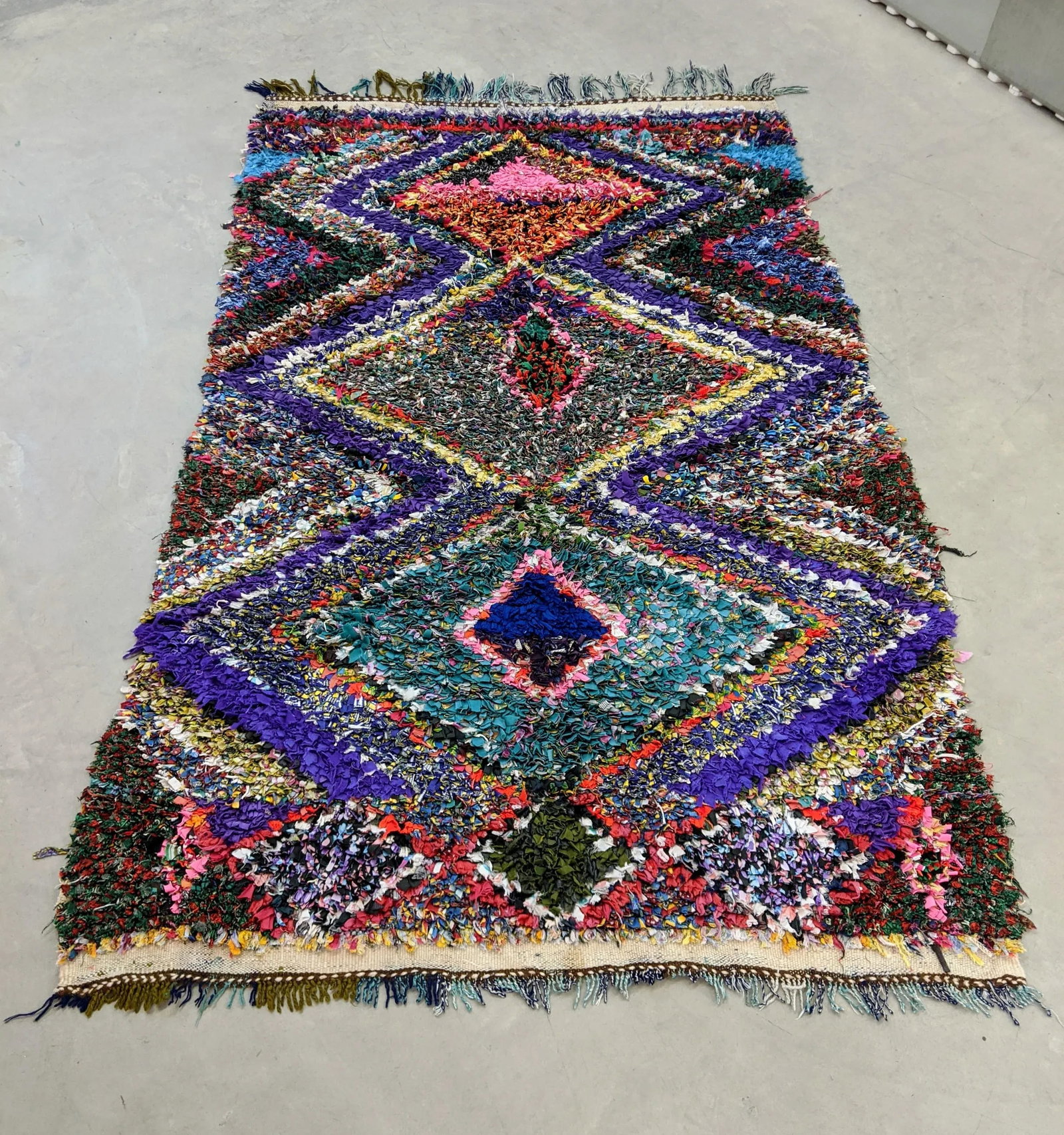 Vintage Moroccan Boucherouite Rug - 5