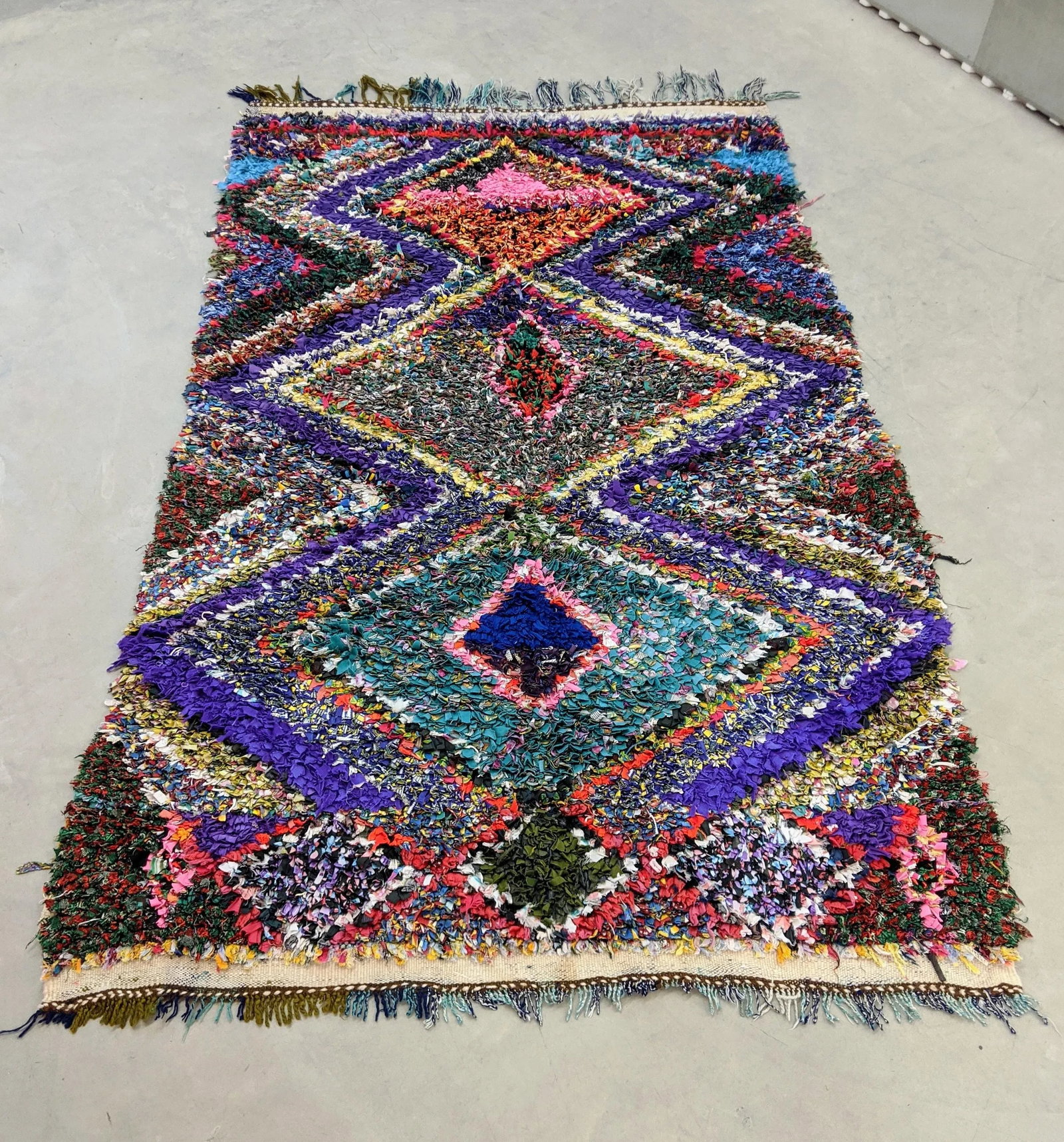 Vintage Moroccan Boucherouite Rug - 6
