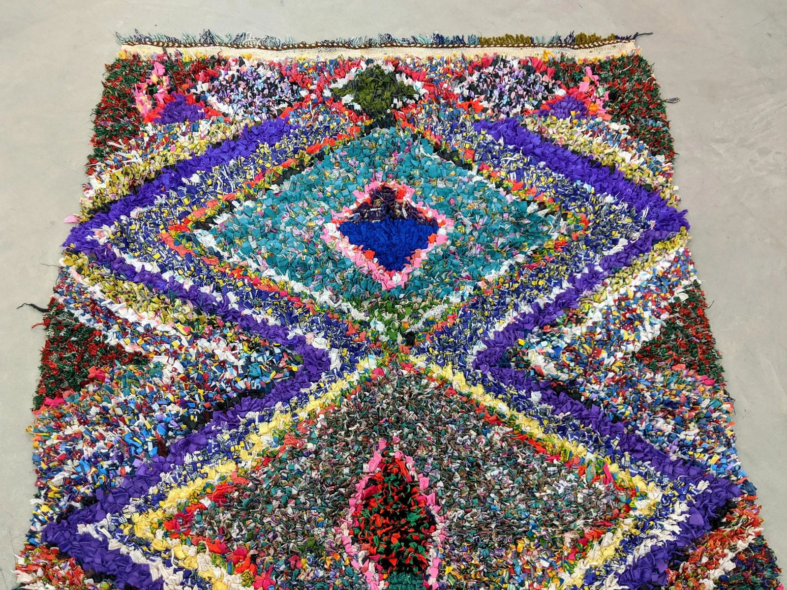 Vintage Moroccan Boucherouite Rug - 8
