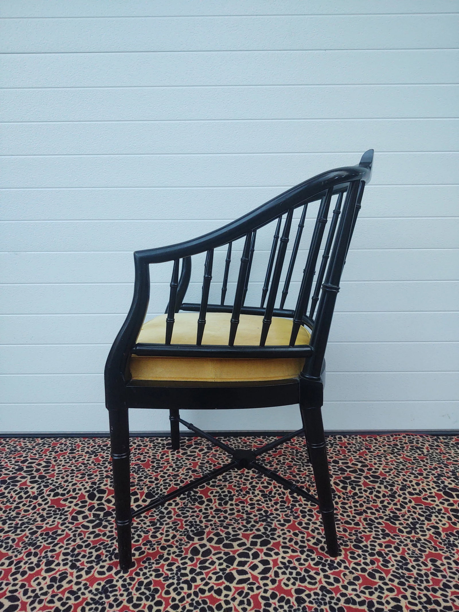 Mid 20th Century Drexel Chinoiserie Hollywood Regency Faux Bamboo Armchair - 2