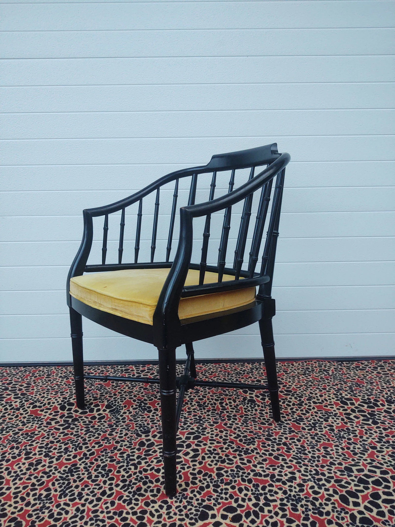 Mid 20th Century Drexel Chinoiserie Hollywood Regency Faux Bamboo Armchair - 3