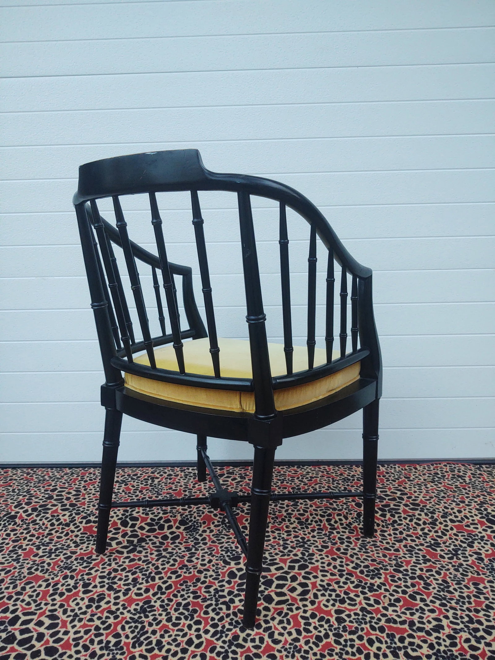 Mid 20th Century Drexel Chinoiserie Hollywood Regency Faux Bamboo Armchair - 5