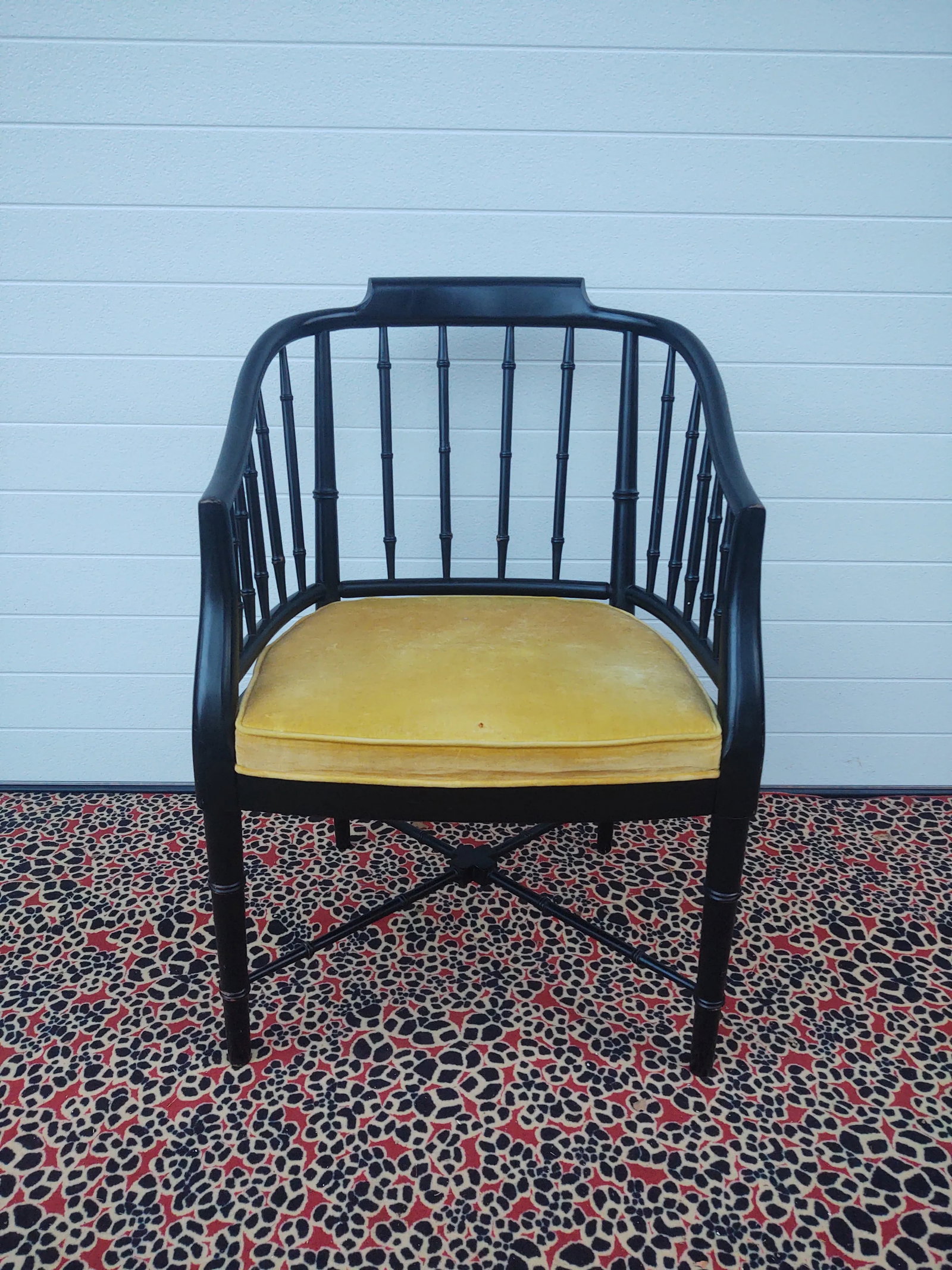Mid 20th Century Drexel Chinoiserie Hollywood Regency Faux Bamboo Armchair - 6