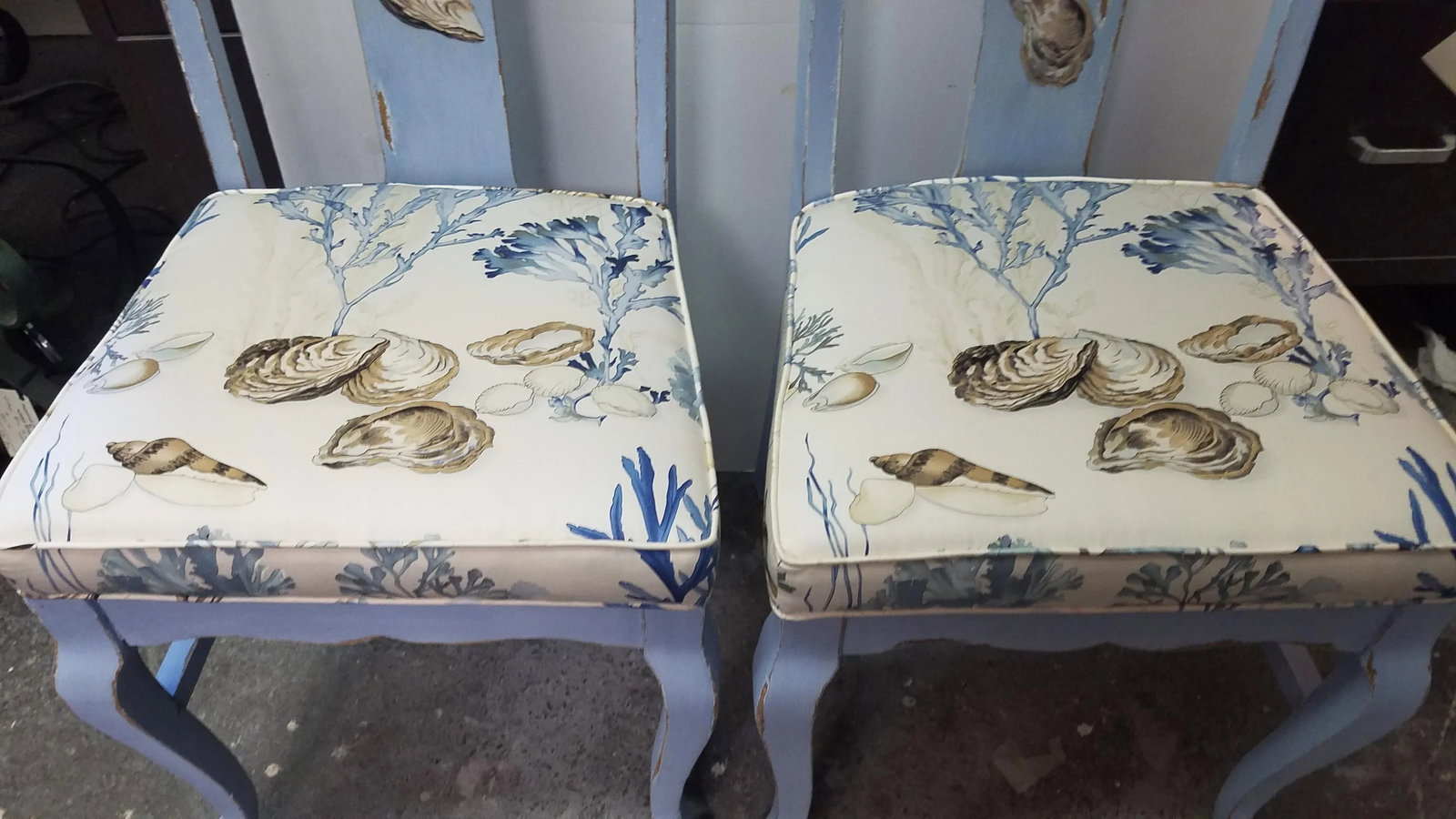 Painted Antique Chairs- a Pair - 5