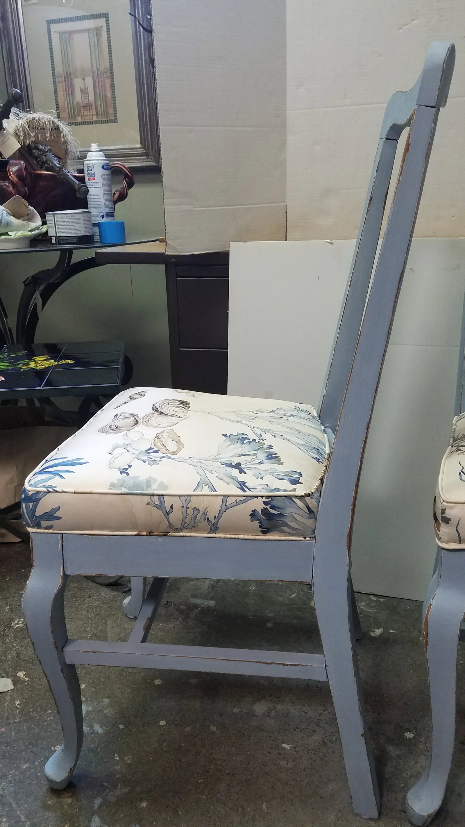 Painted Antique Chairs- a Pair - 7