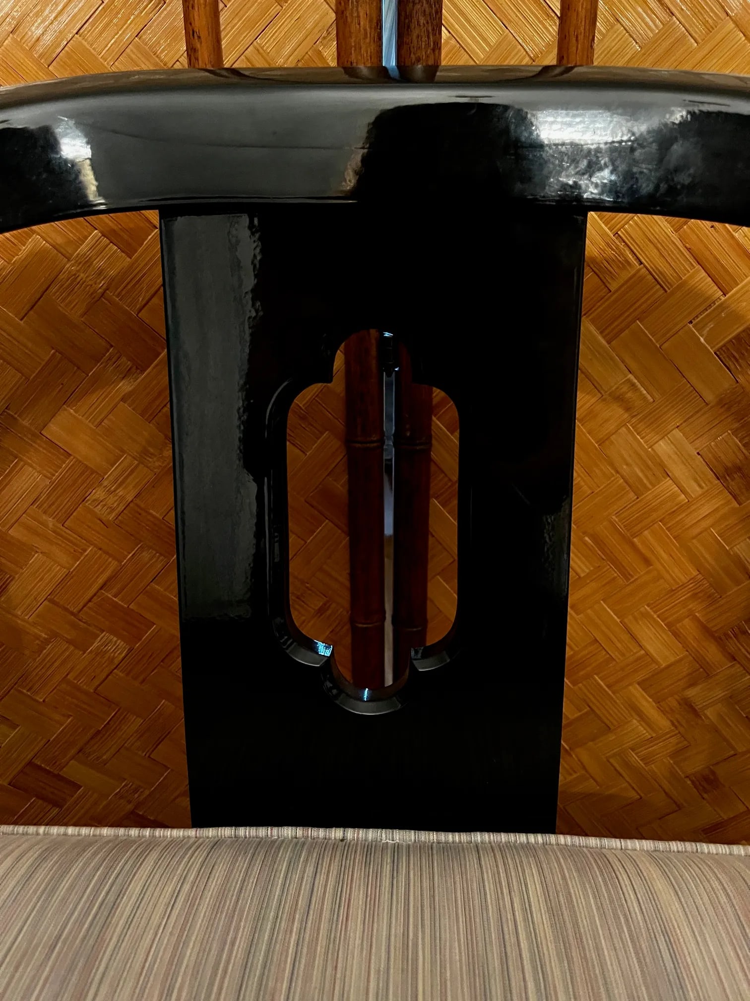 James Mont Century Black Lacquer 'Ming' Bar Stools - A Pair - 4